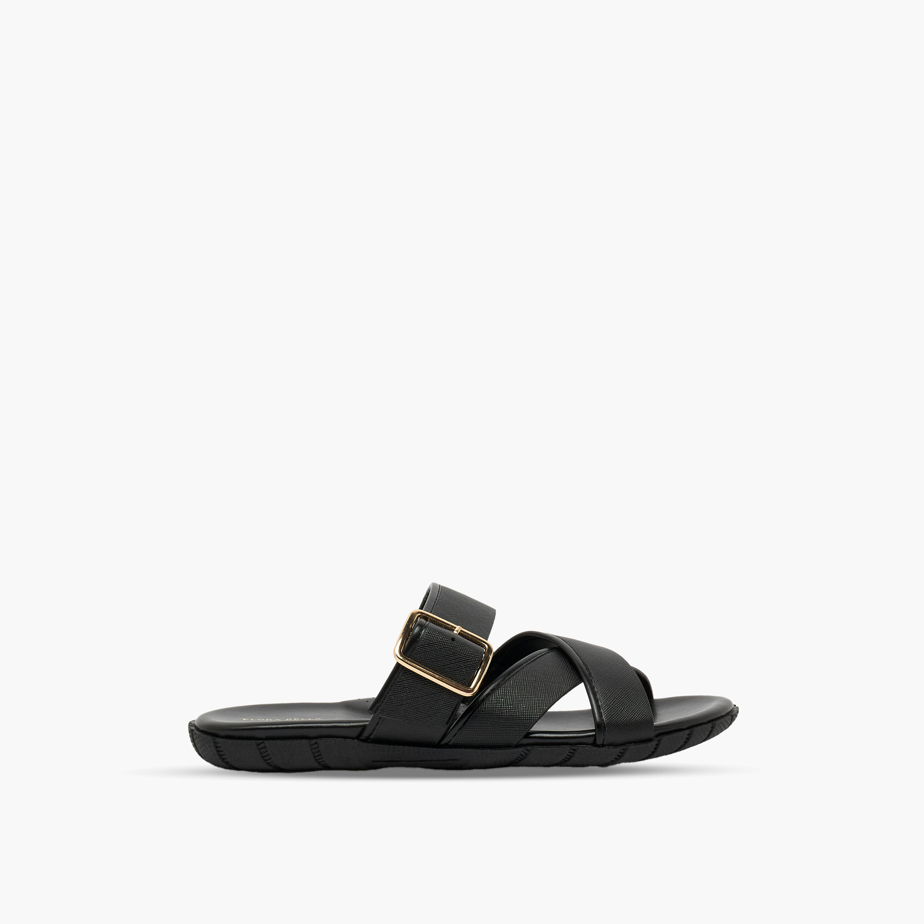 صندل بأحزمة متقاطعة وزينة إبزيم للنساء من فلورا بيلا-women-shoes-flats-sandals-image-3