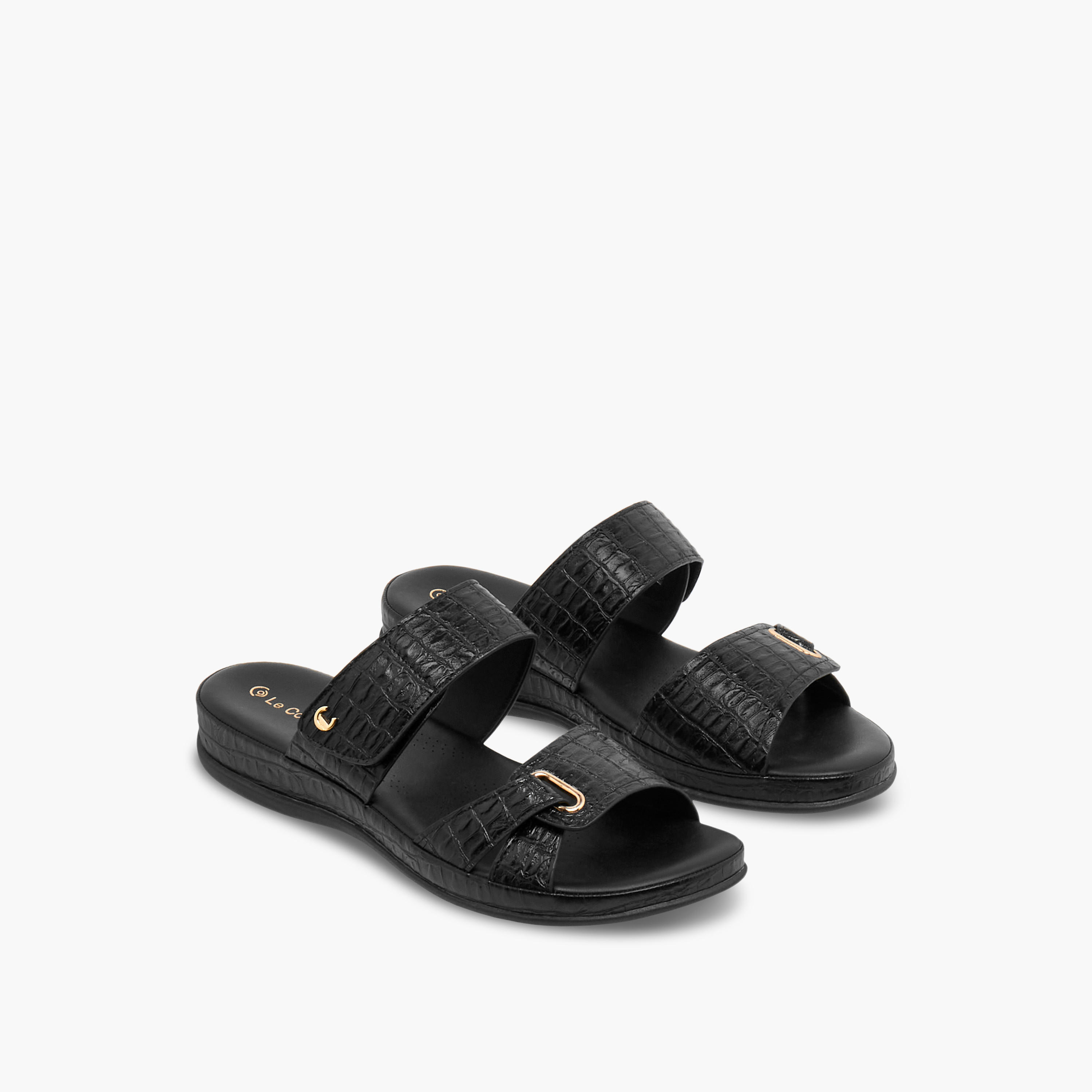 Le Confort Women Textured Comfort Sandals-women-shoes-flats-sandals-image-1