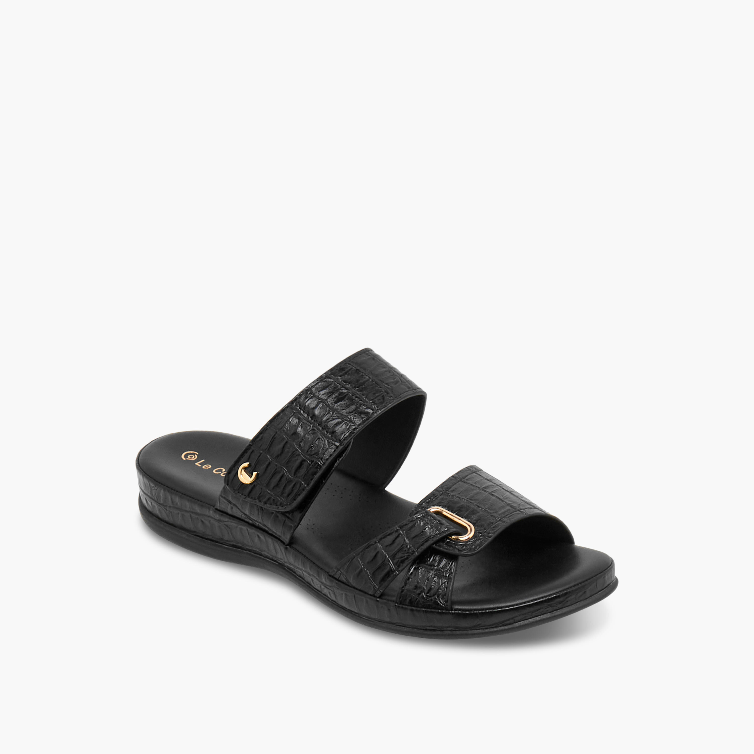 Le Confort Women Textured Comfort Sandals-women-shoes-flats-sandals-image-2