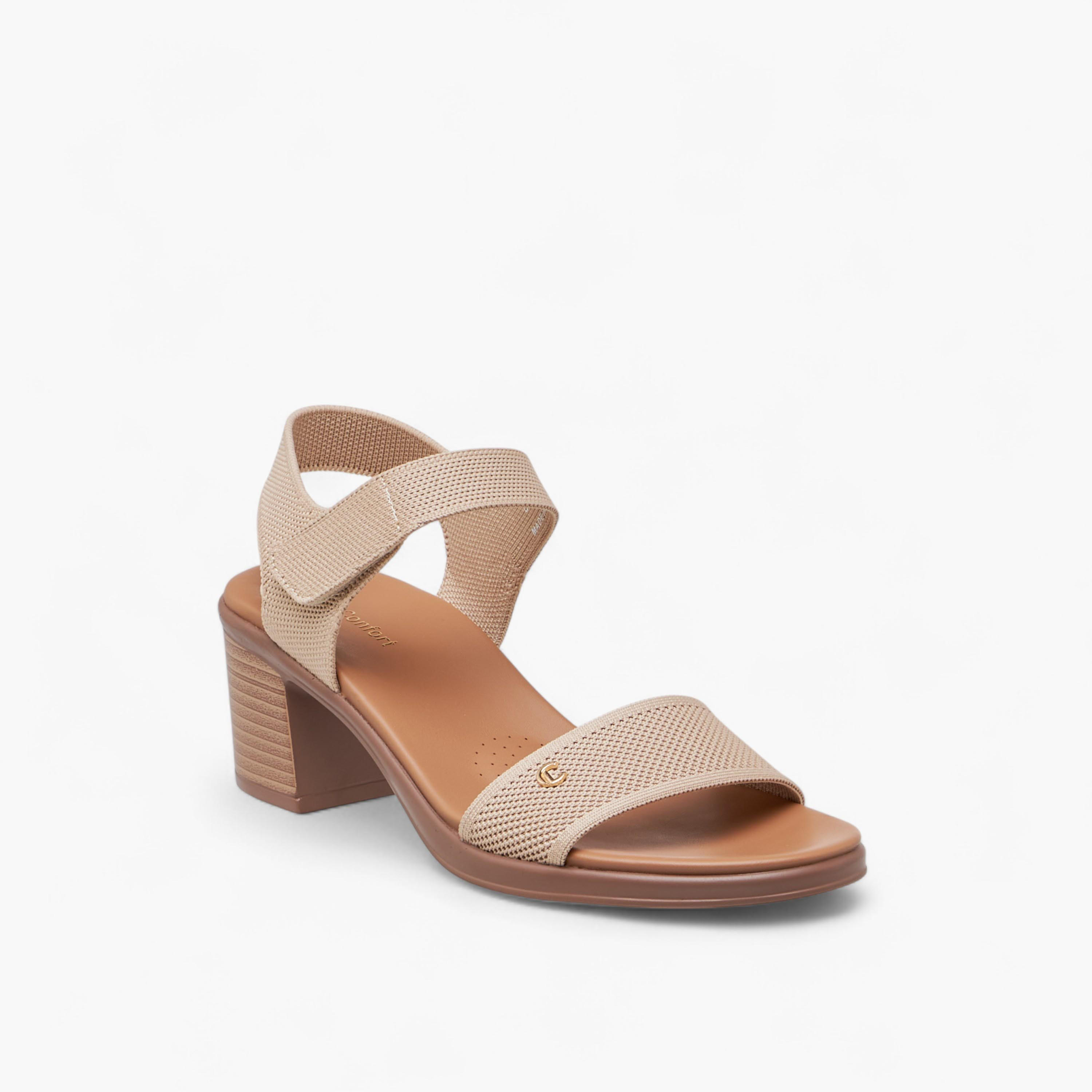 Le Confort Flyknit Textured Sandals with Block Heels-women-shoes-sandals-heeled-image-2