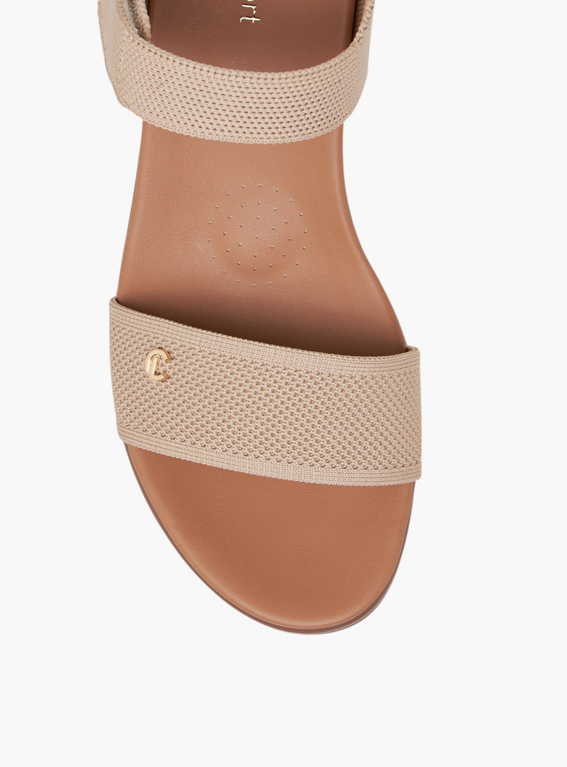 صندل بارز الملمس بشبكة فلاينت وكعب سميك من لو كونفورت-women-shoes-sandals-heeled-image-4