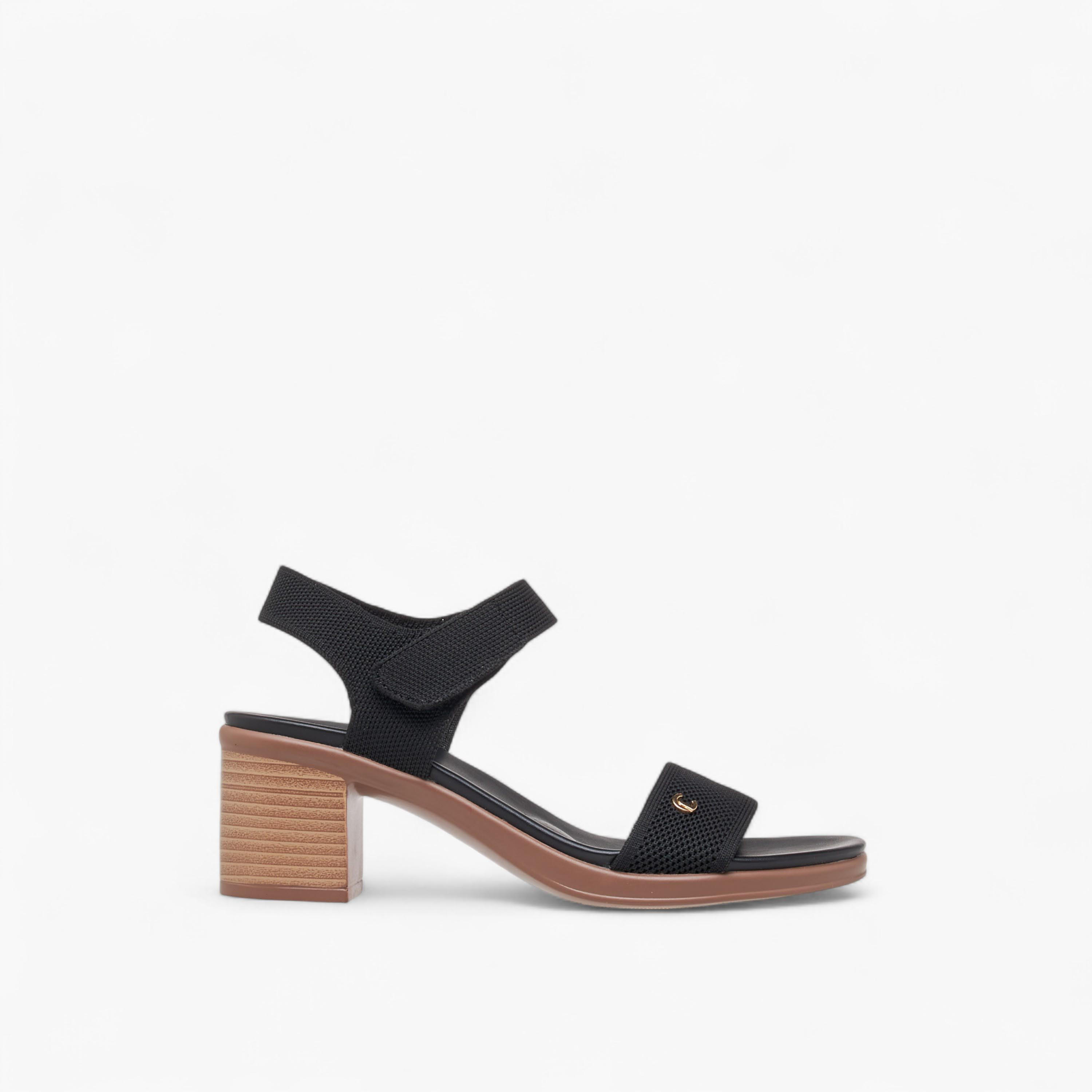 Le Confort Flyknit Textured Sandals with Block Heels-women-shoes-sandals-heeled-image-3