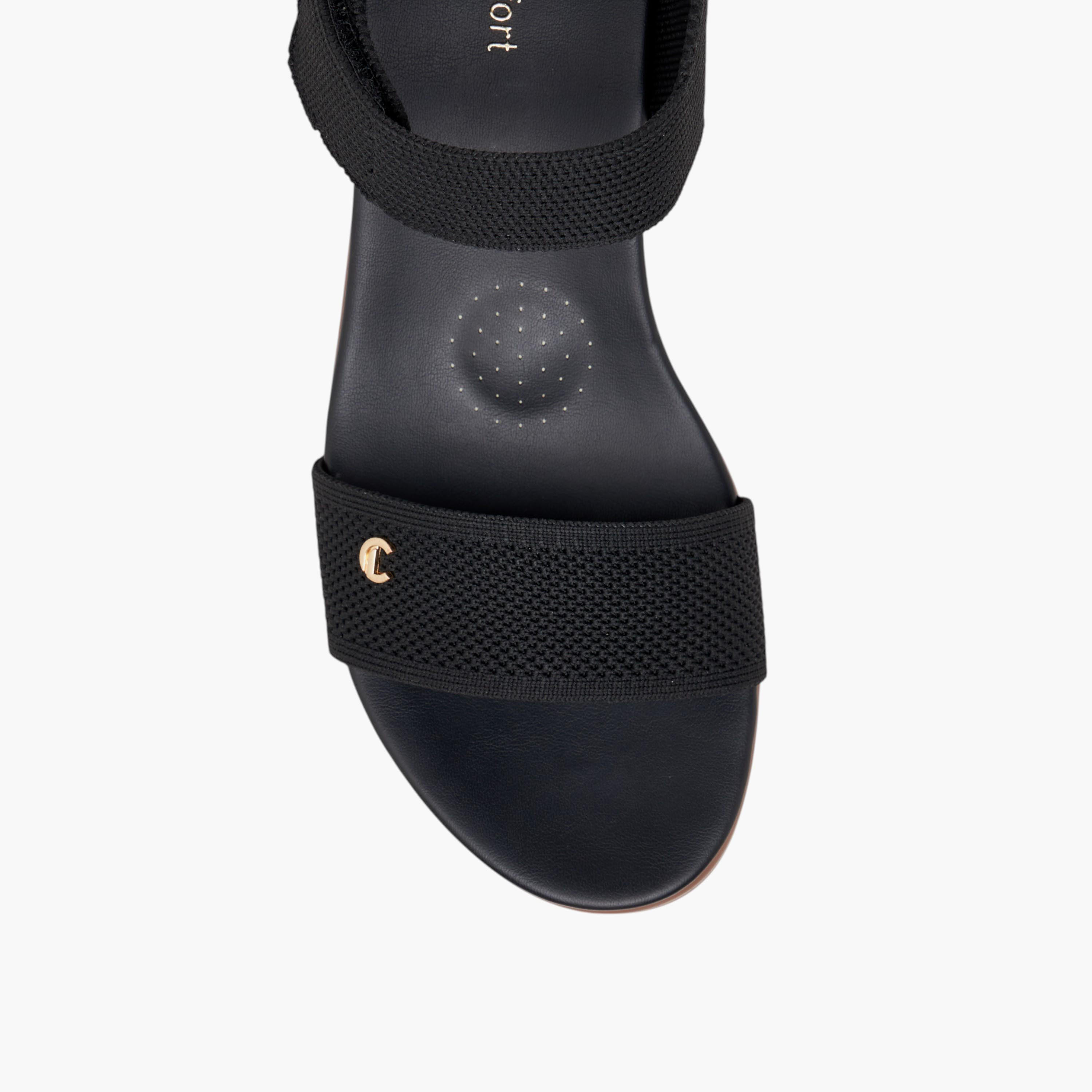 Le Confort Flyknit Textured Sandals with Block Heels-women-shoes-sandals-heeled-image-4