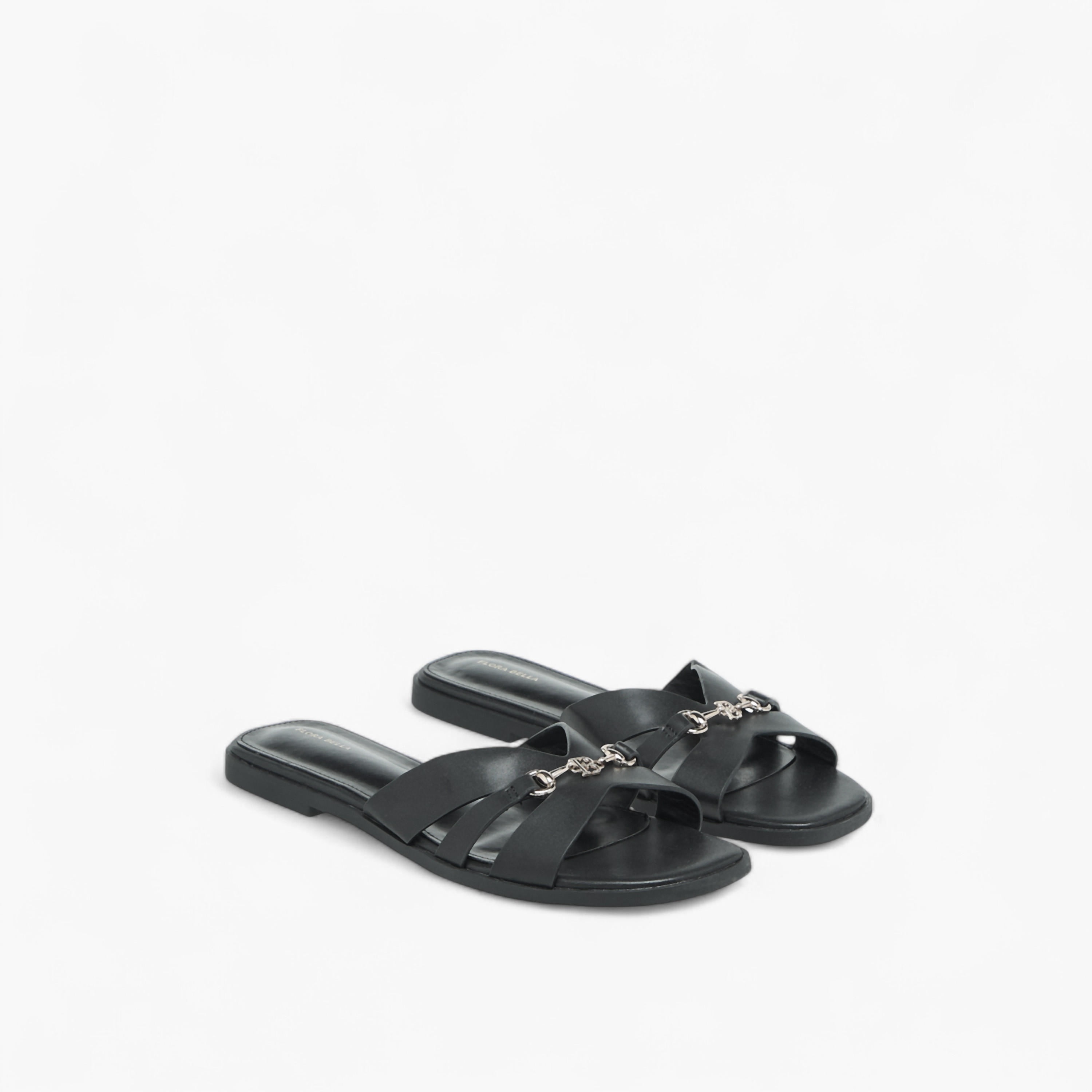 Flora Bella Solid Slip-On Cross Strap Flat Sandals-women-shoes-flats-sandals-image-1