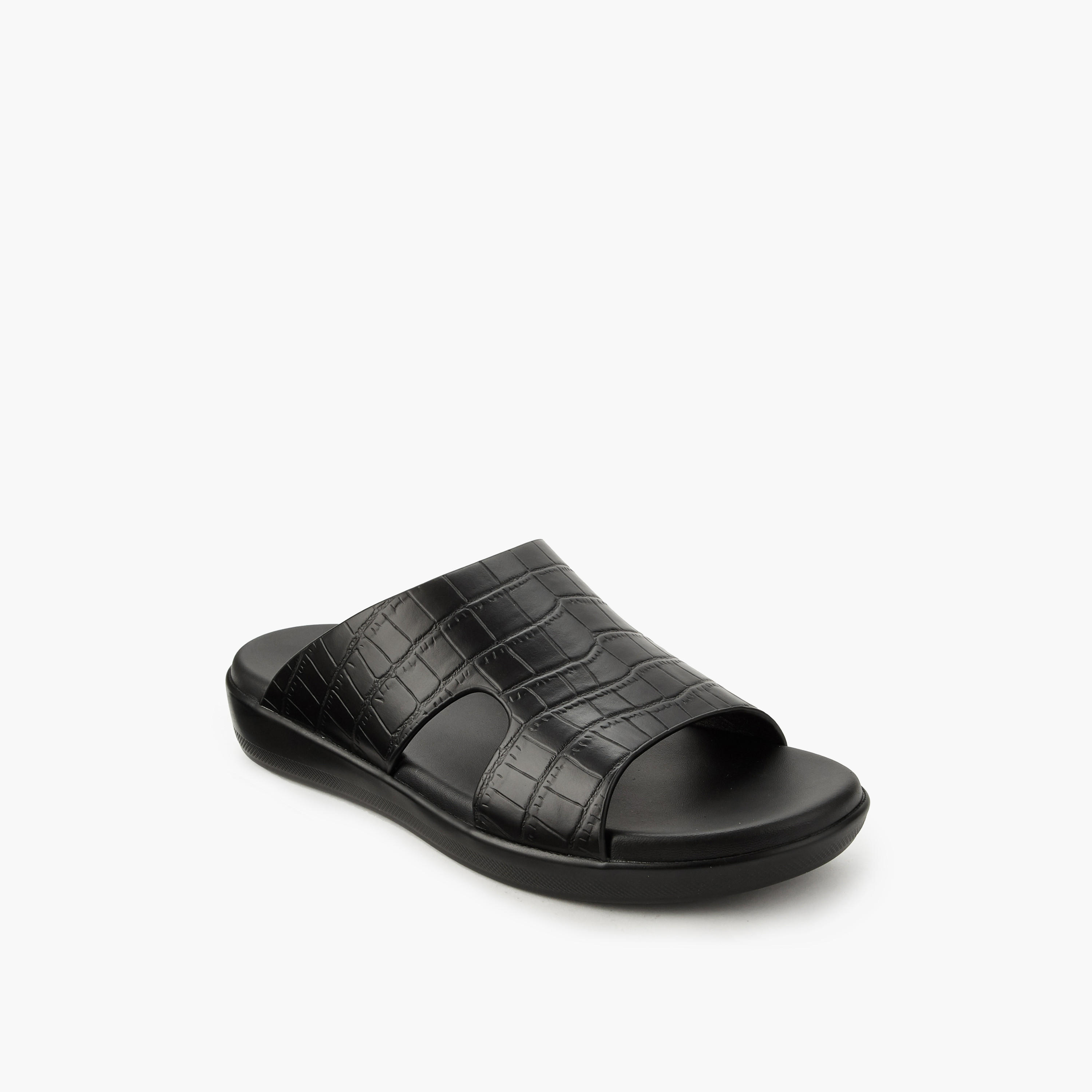 Le Confort Men Textured Comfort Slide Sandals-men-shoes-sandals-image-3