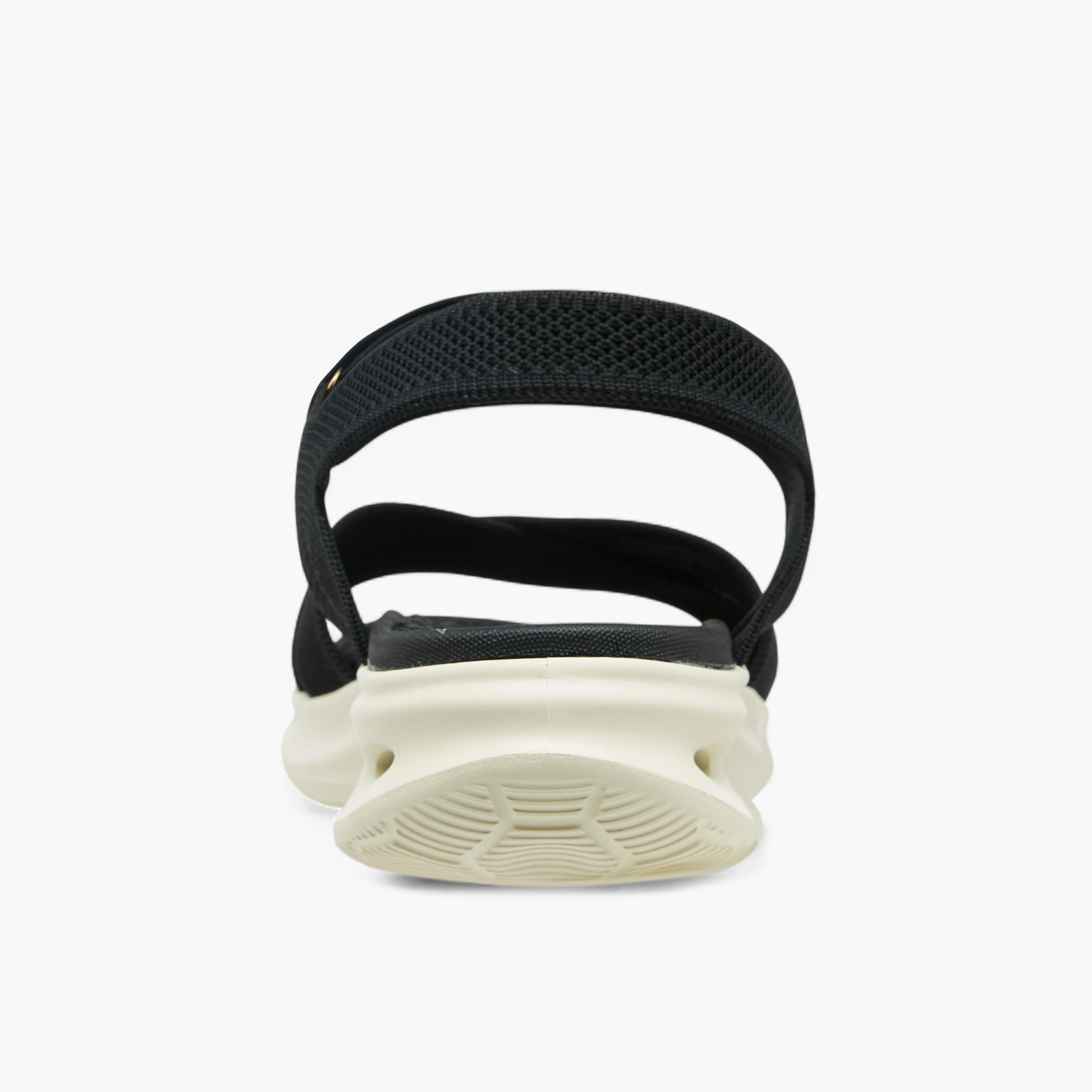 Le Confort Textured Cross Strap Sandals with Hook and Loop Closure-women-shoes-sandals-heeled-image-5