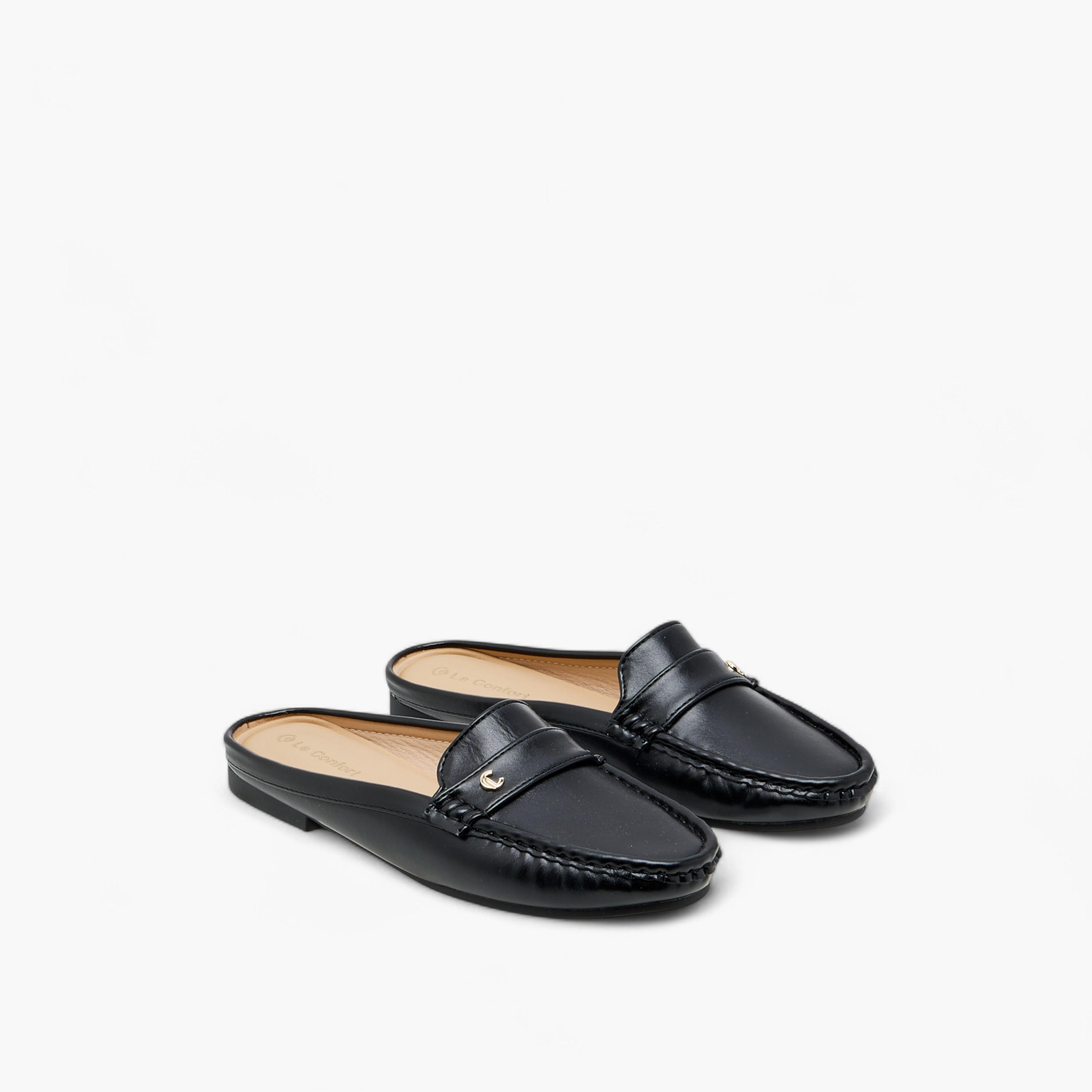 Le Confort Metal Accent Slip-On Mules-women-shoes-flats-mules-image-1