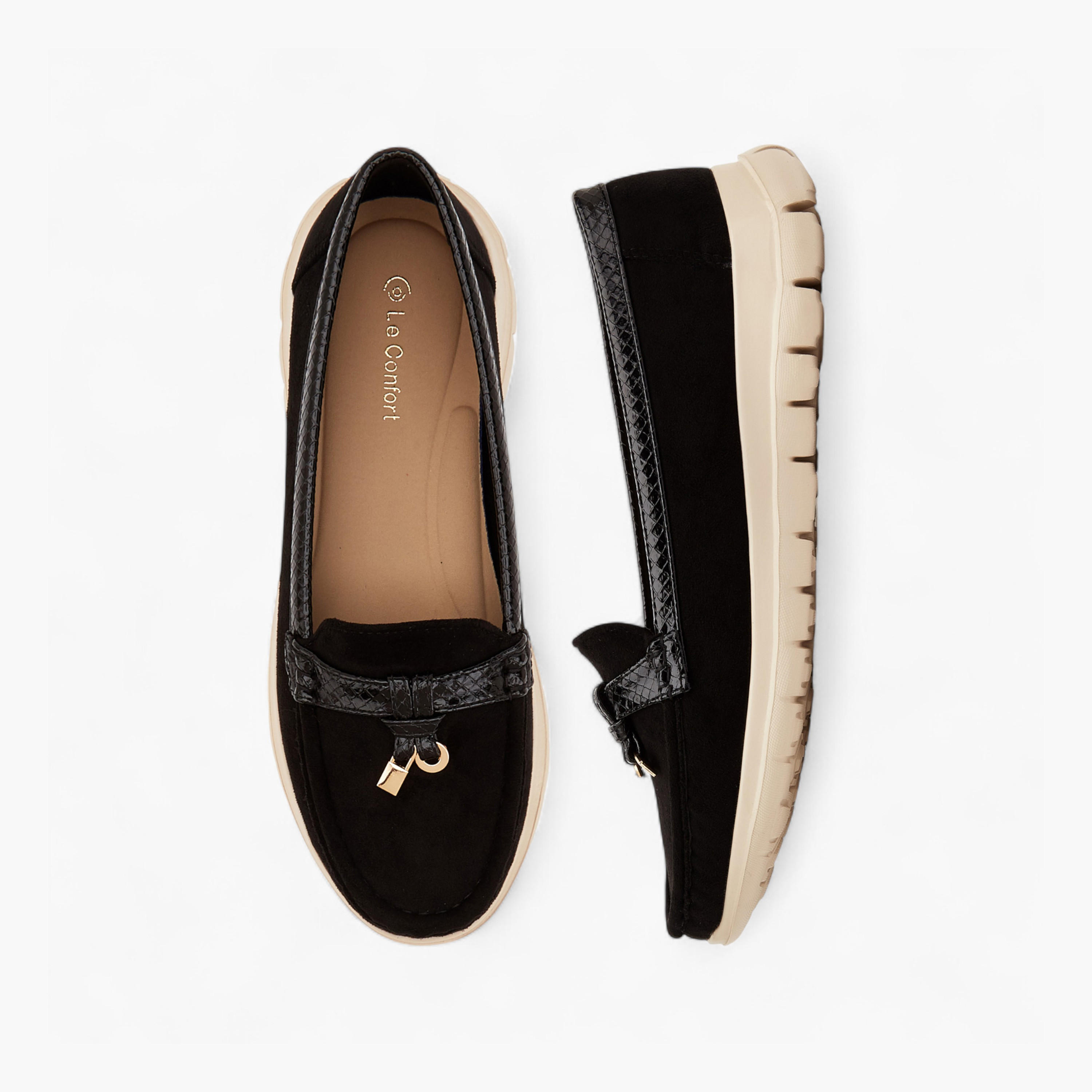 Le Confort Women Charm Detail Suede Loafers-women-shoes-loafersandmoccasins-image-1
