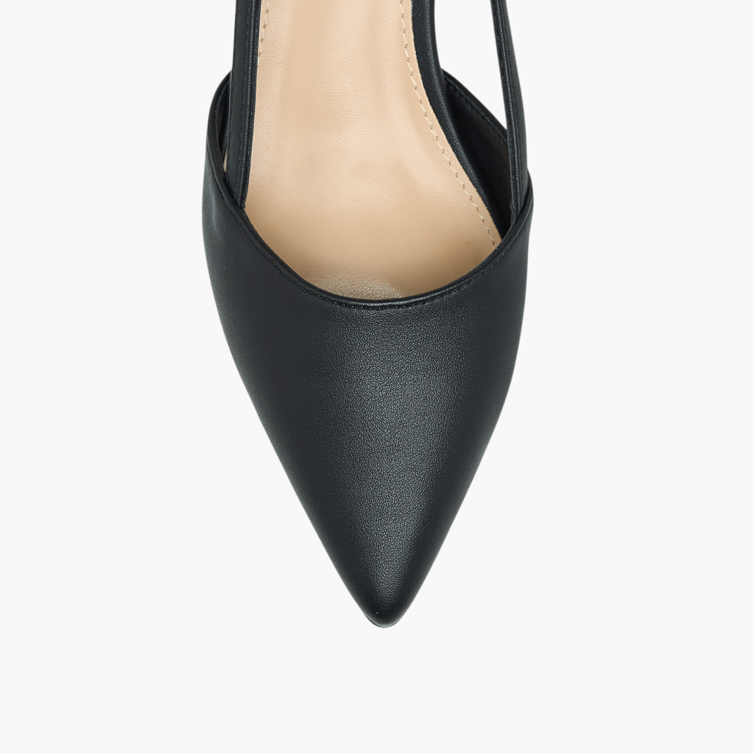 Flora Bella Solid Pointed Toe Shoes with Kitten Heels and Buckle Closure-women-shoes-heels-image-4