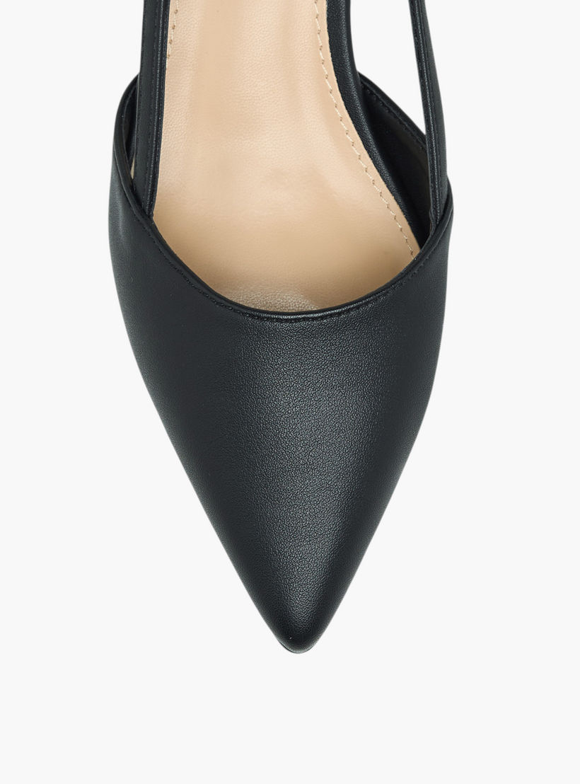 Flora Bella Solid Pointed Toe Shoes with Kitten Heels and Buckle Closure-women-shoes-heels-image-4