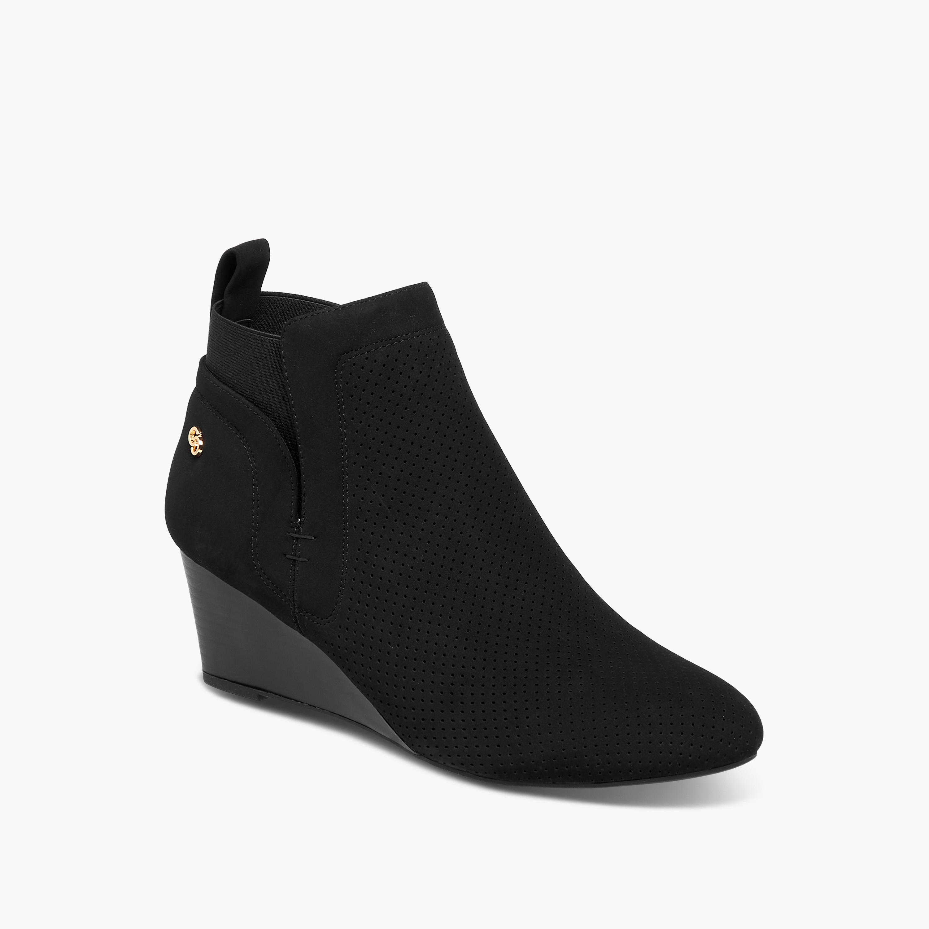 Celeste Women's Perforated Wedge Heel Ankle Boots-women-shoes-boots-image-2