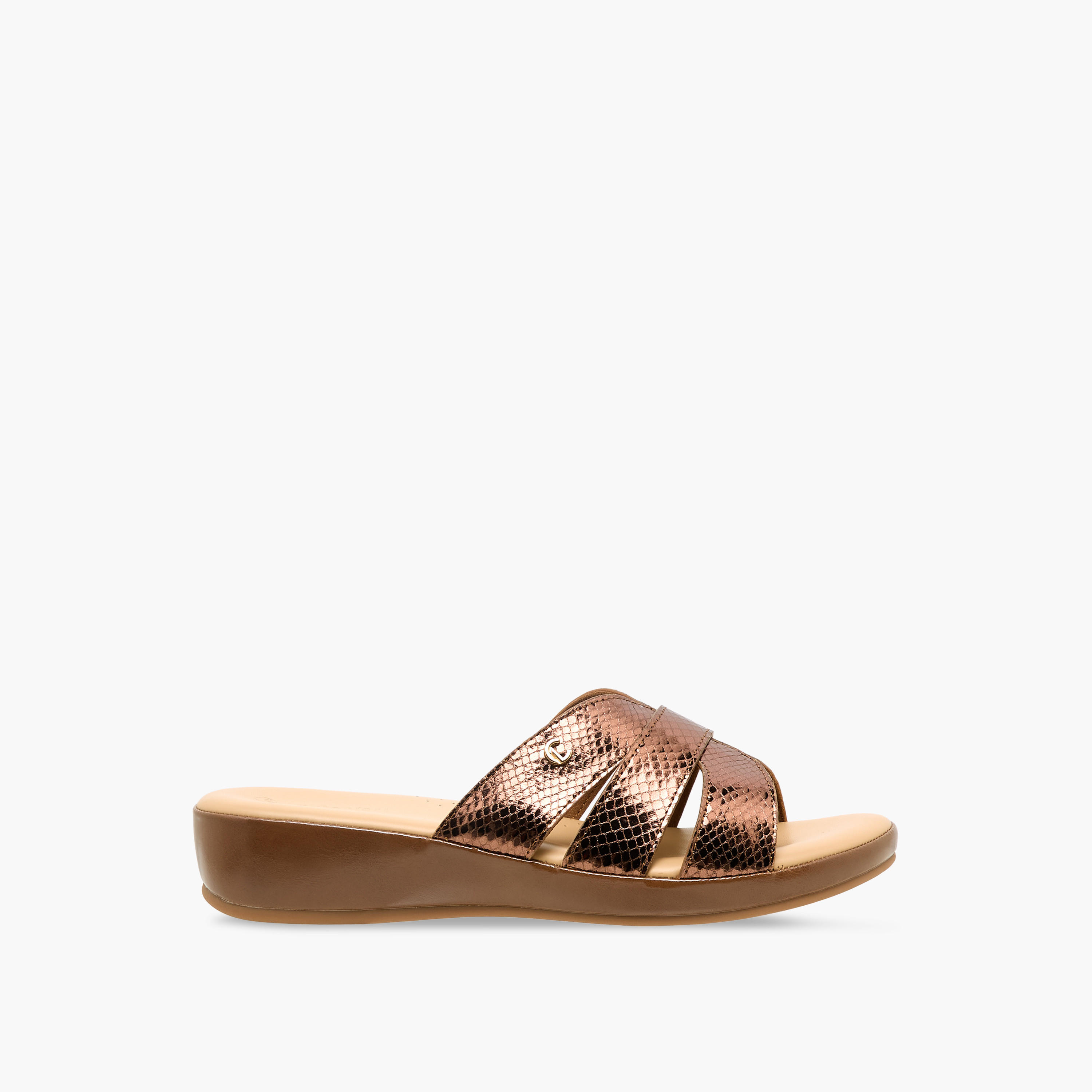 Le Confort Women Textured Cross Strap Sandals-women-shoes-sandals-heeled-image-3