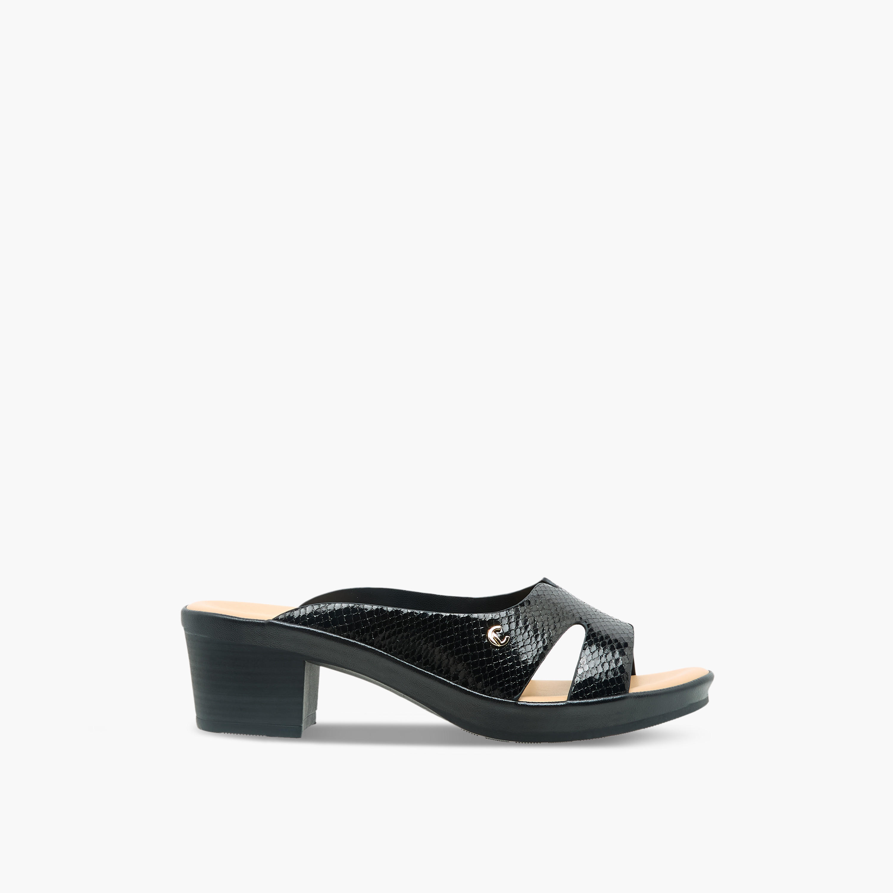 صندل بكعب عريض وأحزمة متقاطعة للنساء من لو كونفور-women-shoes-sandals-heeled-image-3