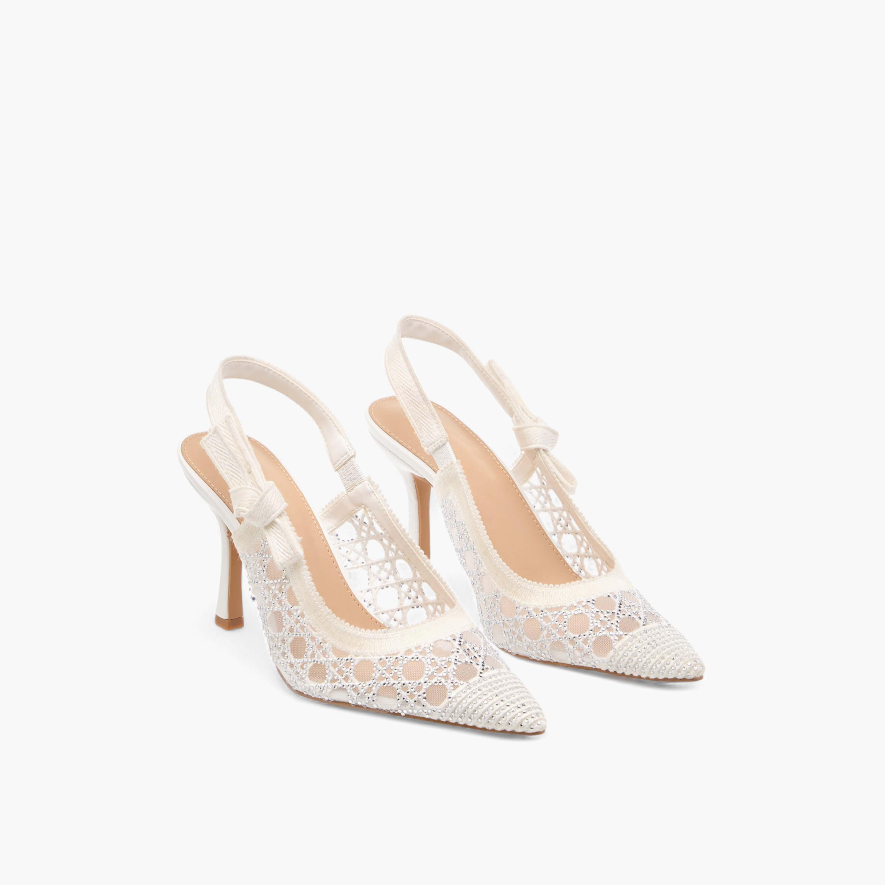 Flora Bella Embellished Slingback Shoes with Stiletto Heels-women-shoes-heels-image-1