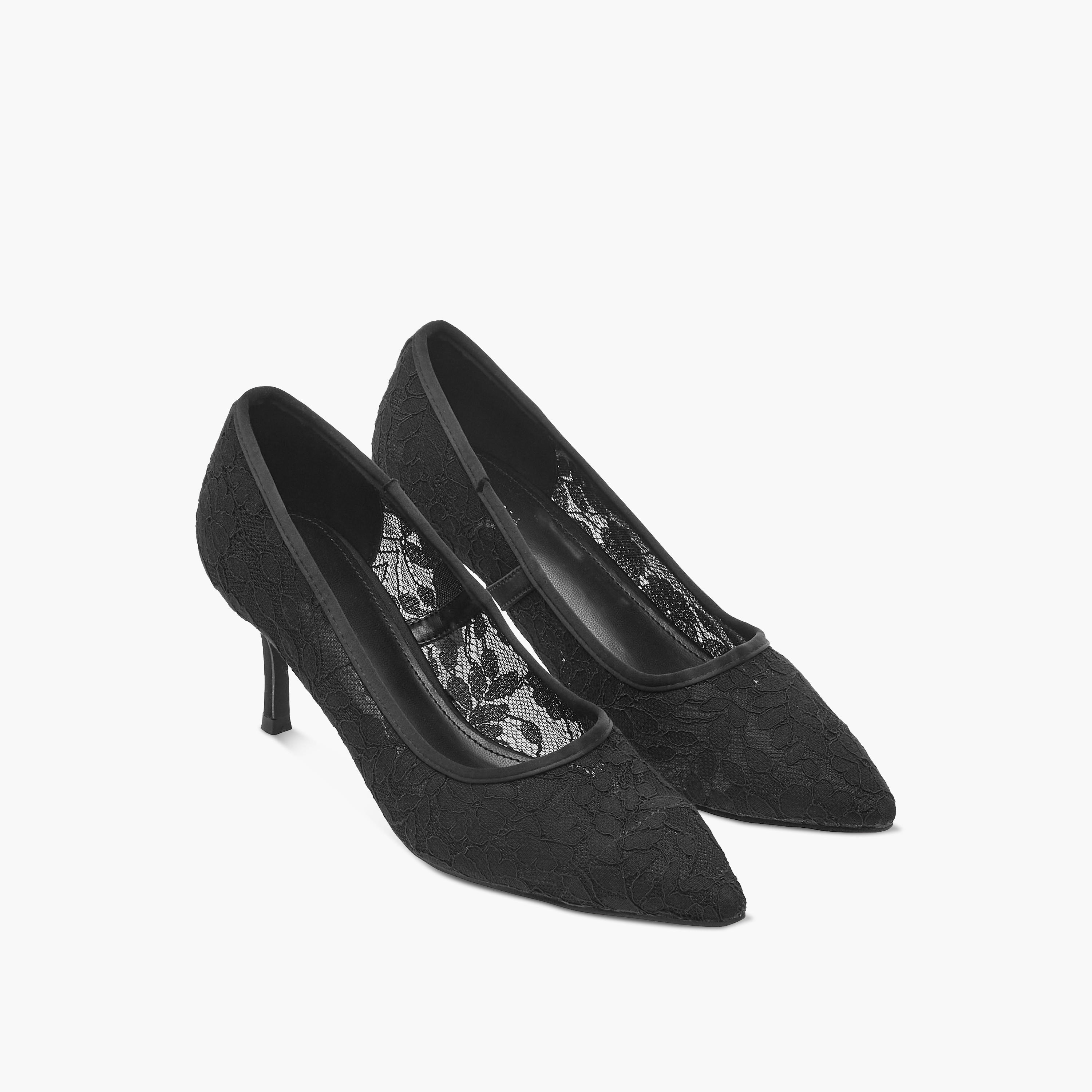 حذاء كلاسيكي سهل الارتداء بدانتيل ارز الملمس بكعب ستيليتو من فلورا بيلا-women-shoes-heels-image-1