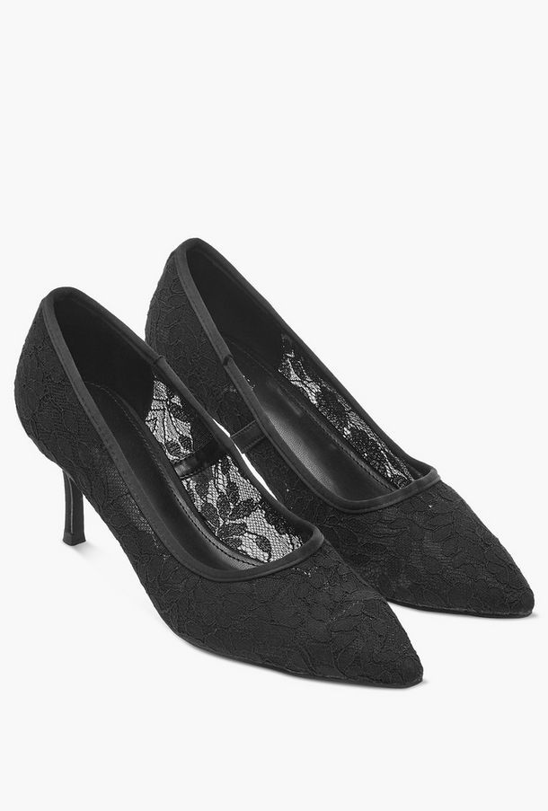 حذاء كلاسيكي سهل الارتداء بدانتيل ارز الملمس بكعب ستيليتو من فلورا بيلا-women-shoes-heels-image-1