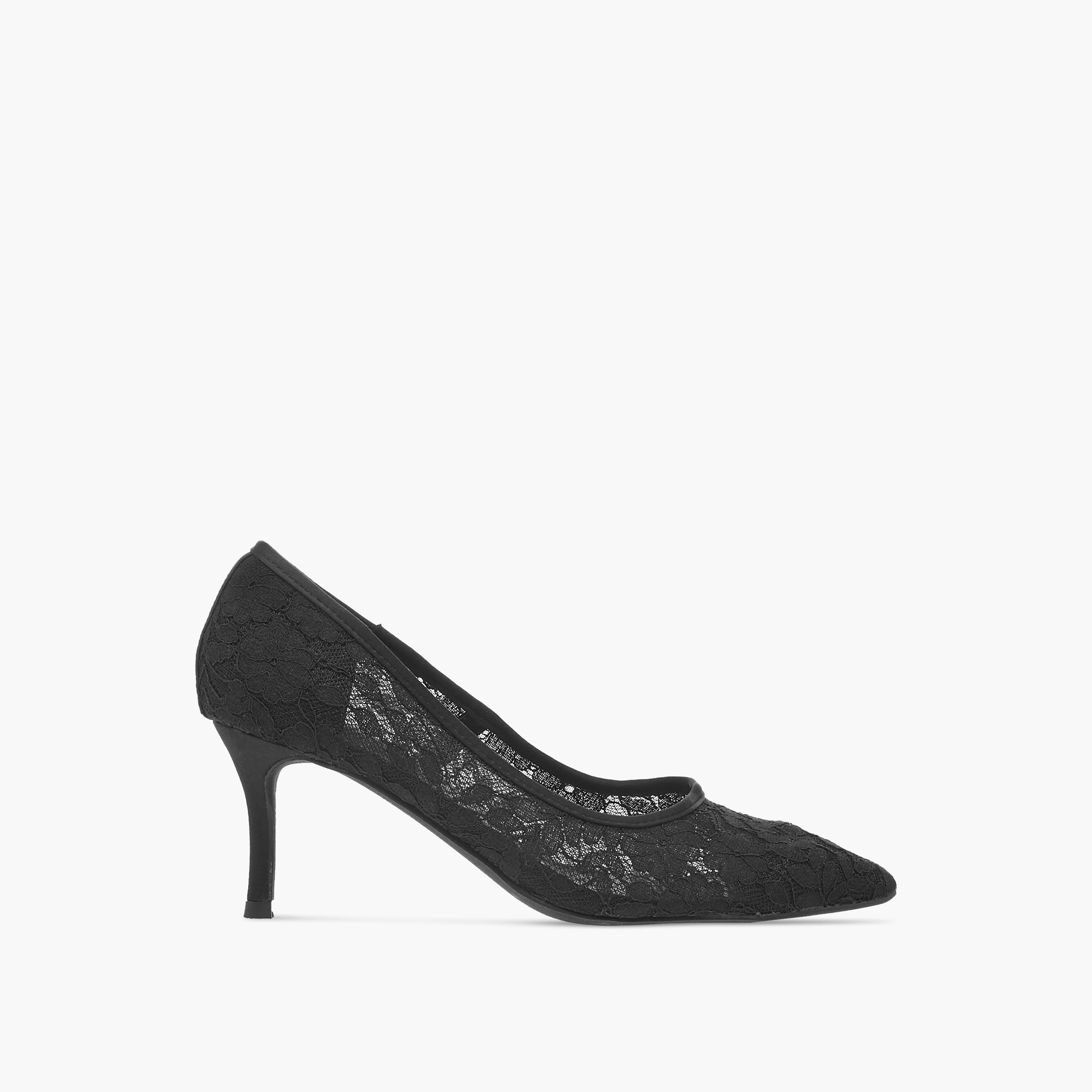 حذاء كلاسيكي سهل الارتداء بدانتيل ارز الملمس بكعب ستيليتو من فلورا بيلا-women-shoes-heels-image-3