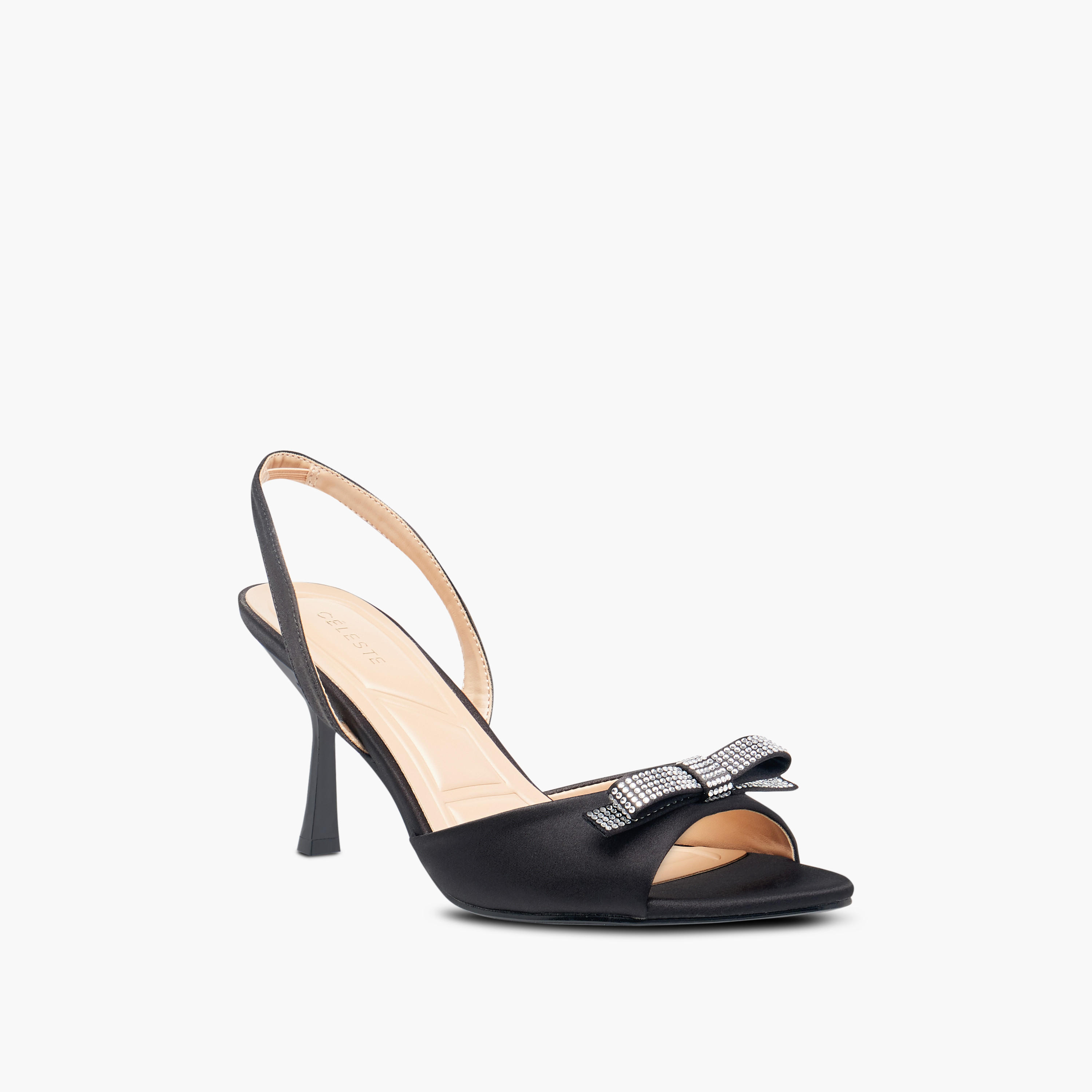 Celeste Women's Embellished Bow Slingback Sandals with Stiletto Heels-women-shoes-sandals-heeled-image-2