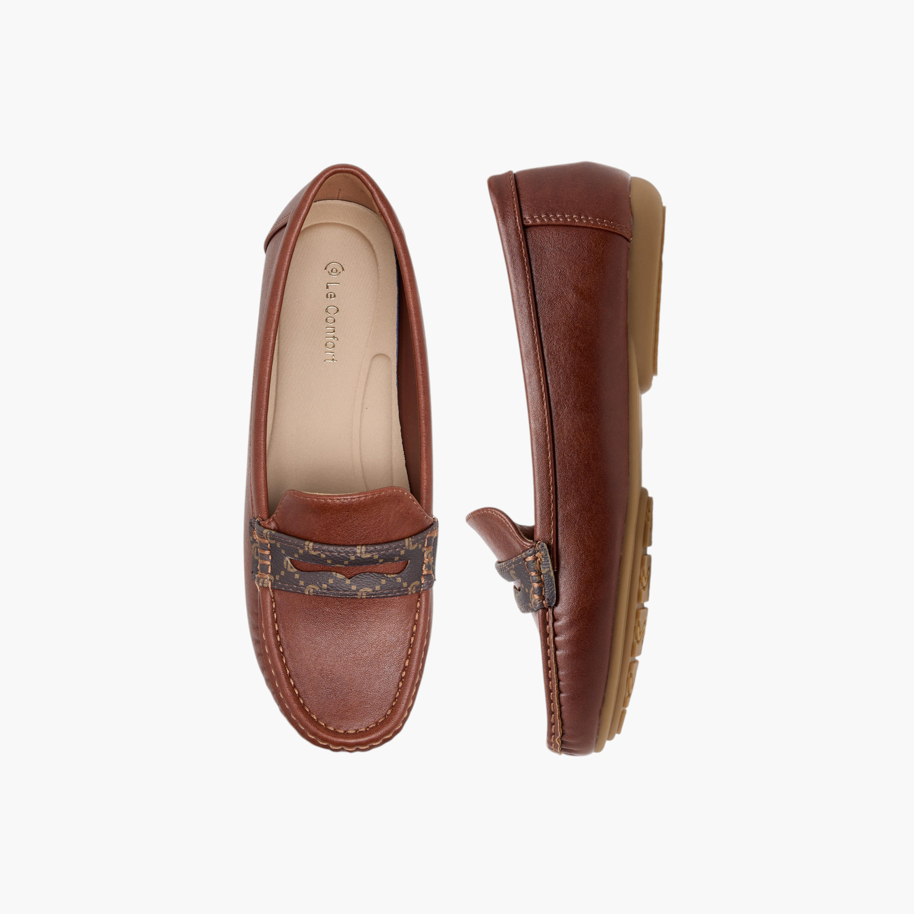Le Confort Monogram Print Slip-On Moccasins-women-shoes-loafersandmoccasins-image-1