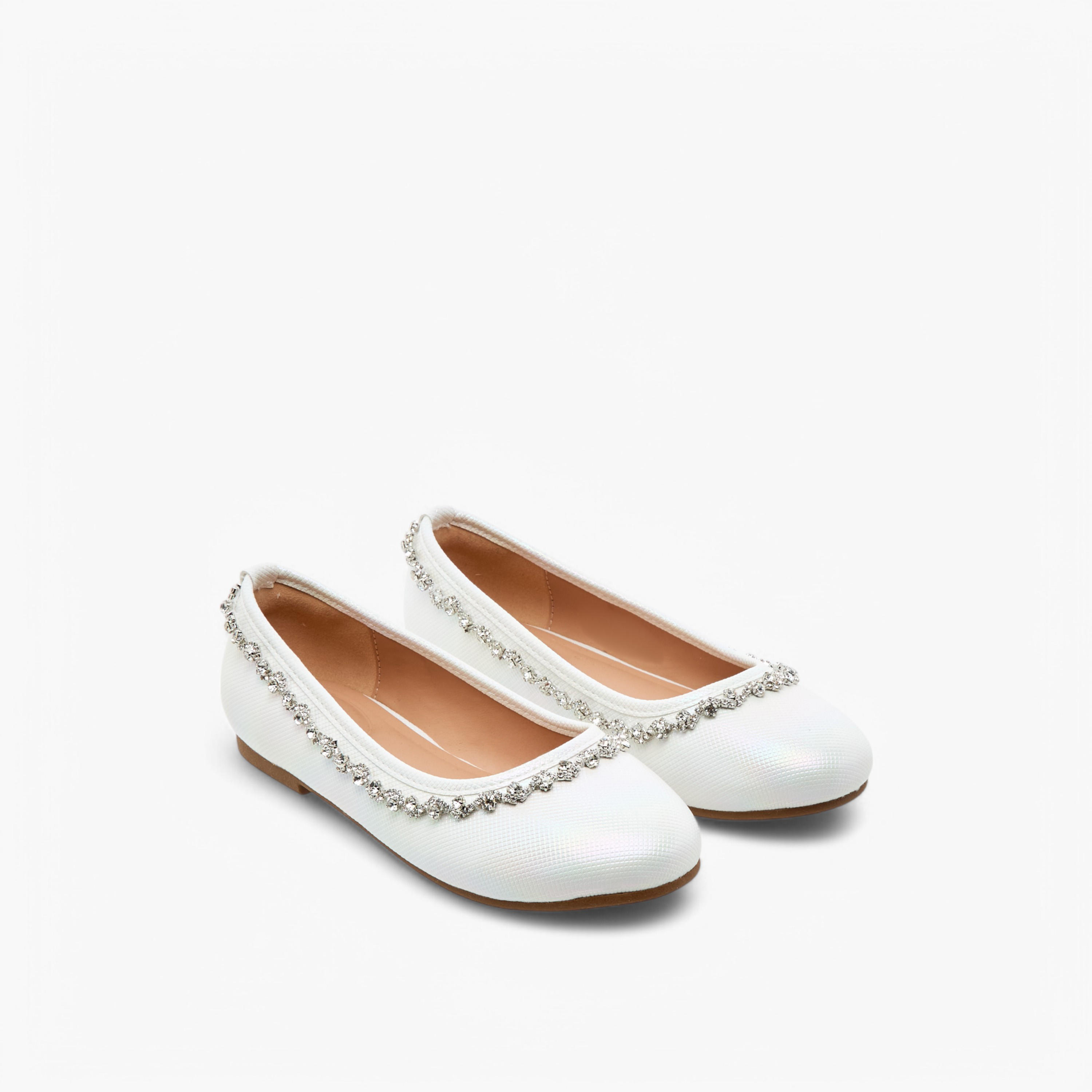 Celeste Girls' Rhinestone Embellished Slip-On Ballerina Shoes-girls-shoes-ballerinas-image-1
