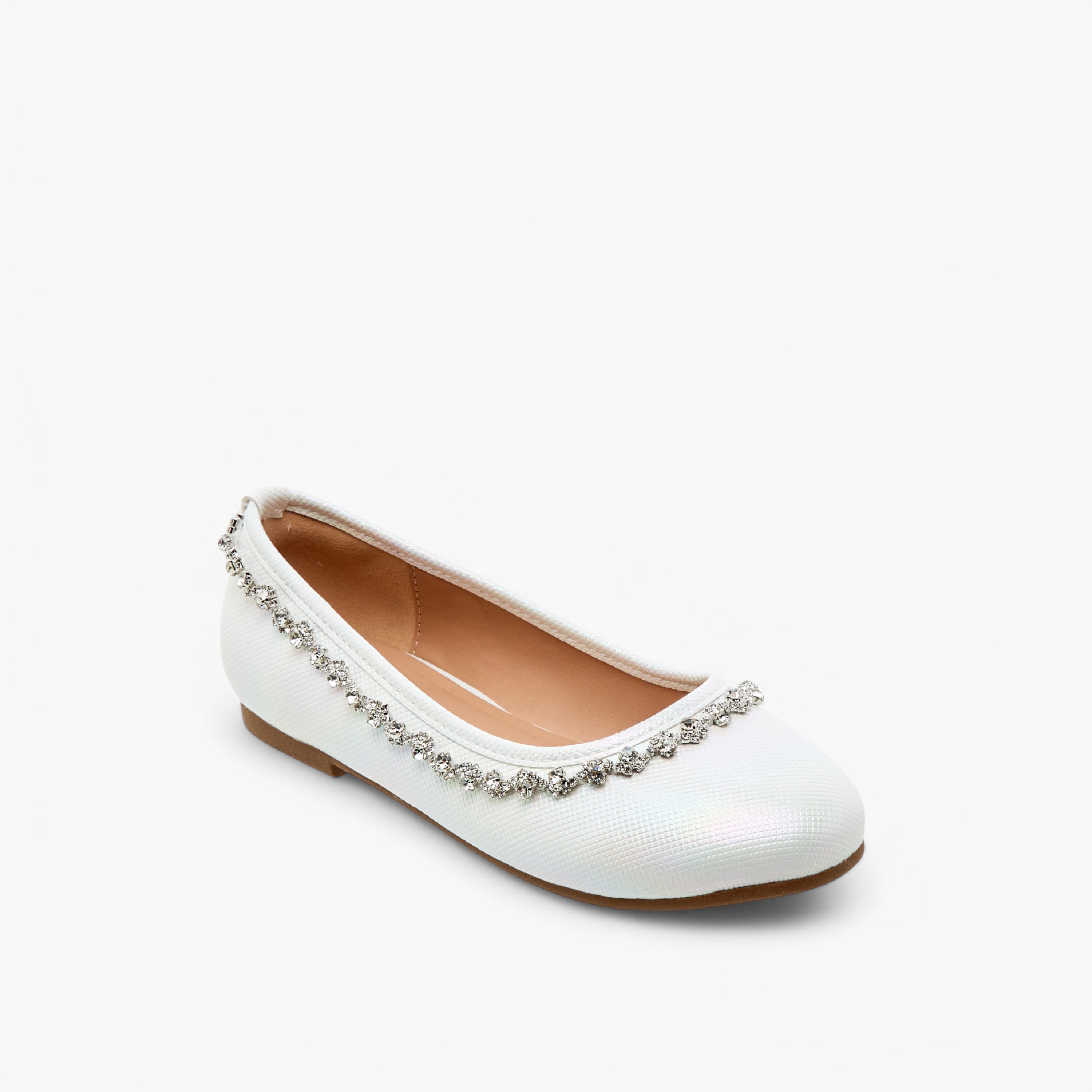 Celeste Girls' Rhinestone Embellished Slip-On Ballerina Shoes-girls-shoes-ballerinas-image-2