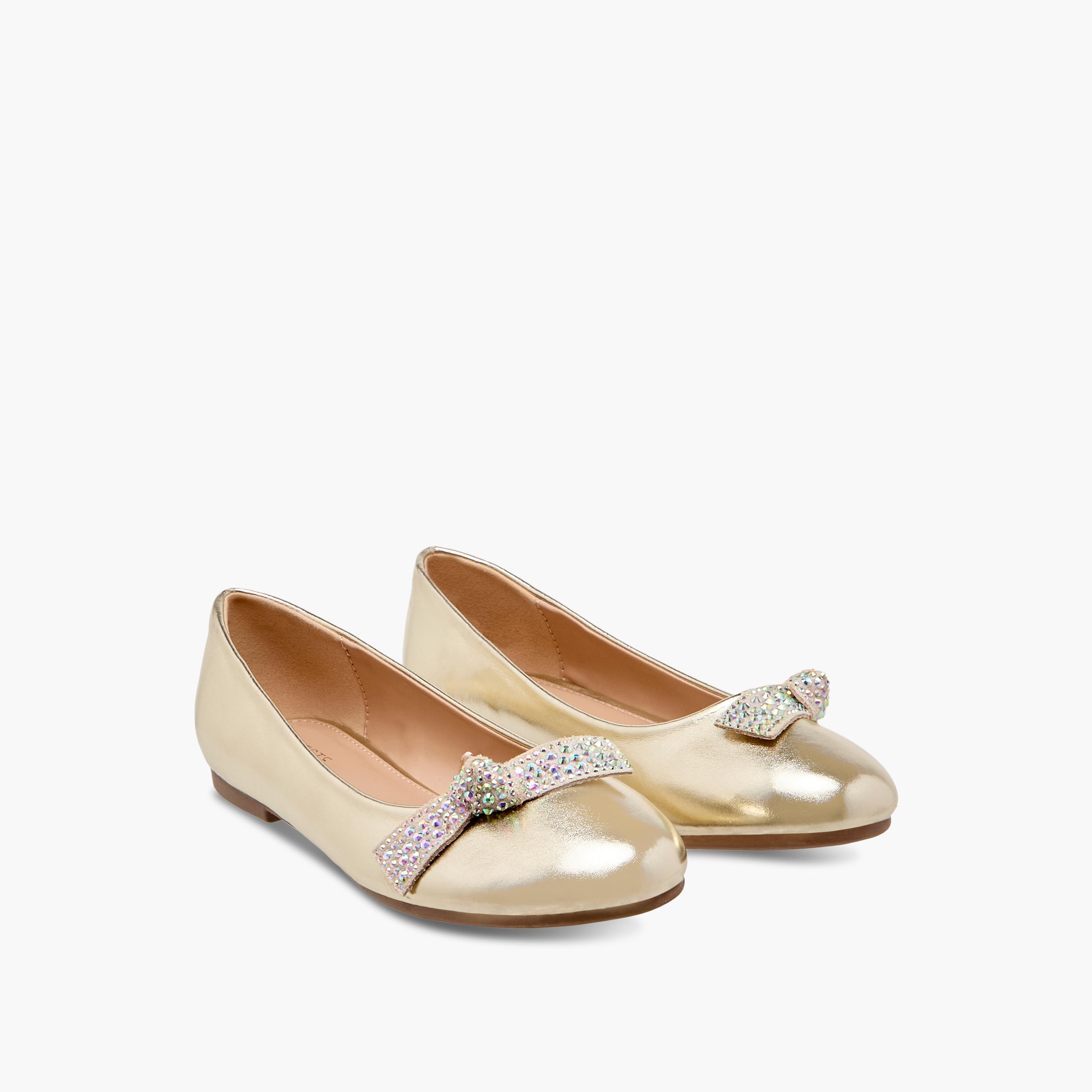 حذاء باليرينا سهل الارتداء مرصع وتفاصيل فيونكة من سيليست-girls-shoes-ballerinas-image-1