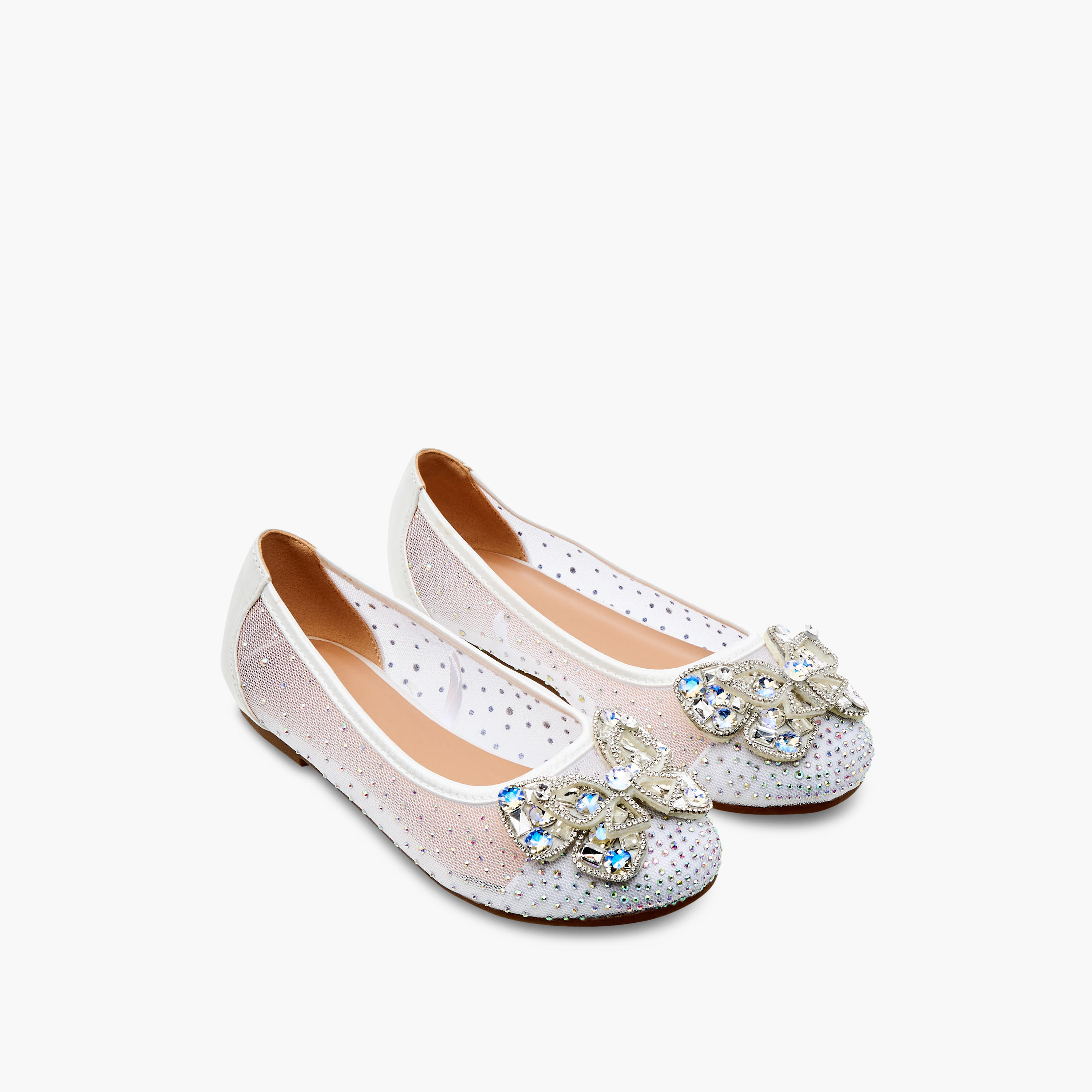 Celeste Girls' Bow Embellished Slip-On Ballerina Shoes-girls-shoes-ballerinas-image-1