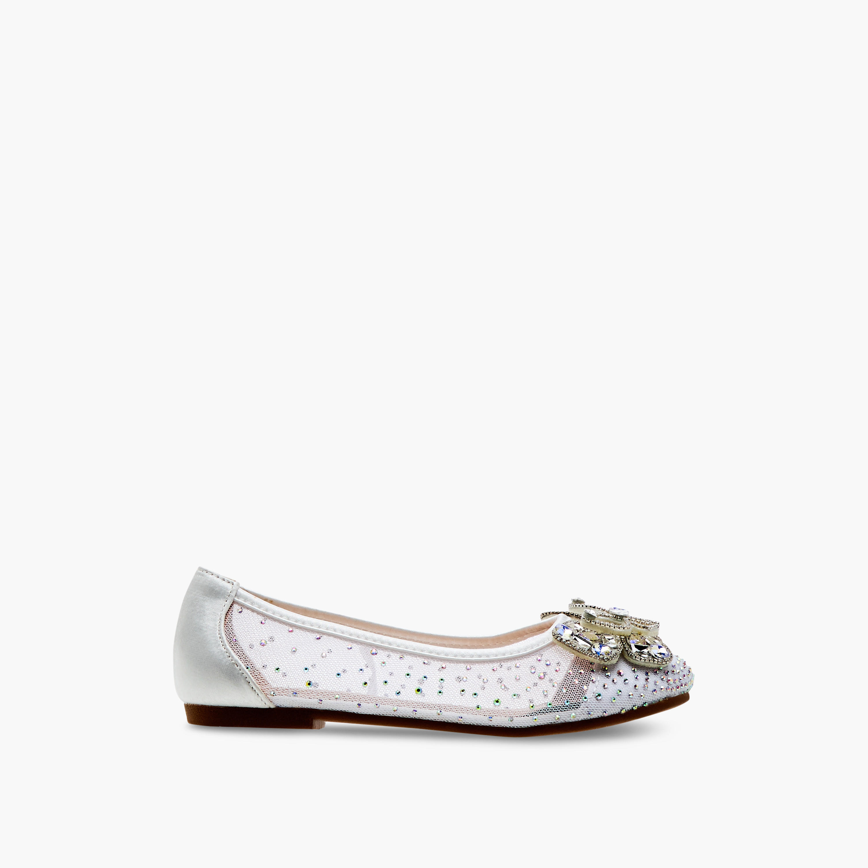 Celeste Girls' Bow Embellished Slip-On Ballerina Shoes-girls-shoes-ballerinas-image-3