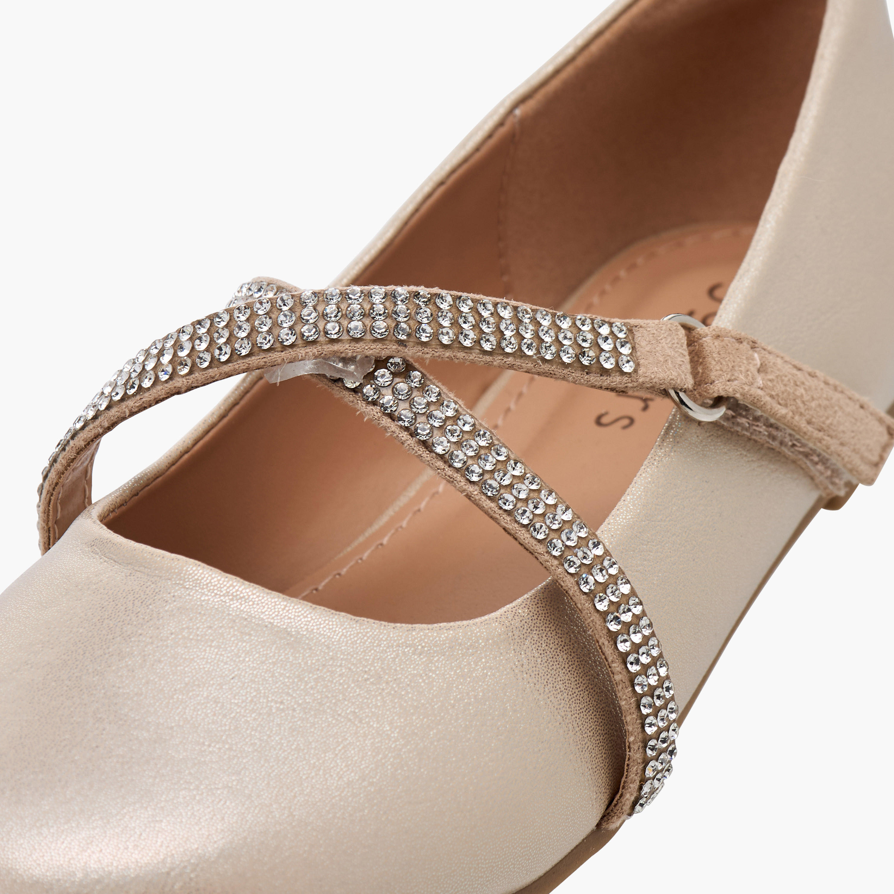Juniors Embellished Mary Jane Shoes with Hook and Loop Closure-girls-shoes-ballerinas-image-6