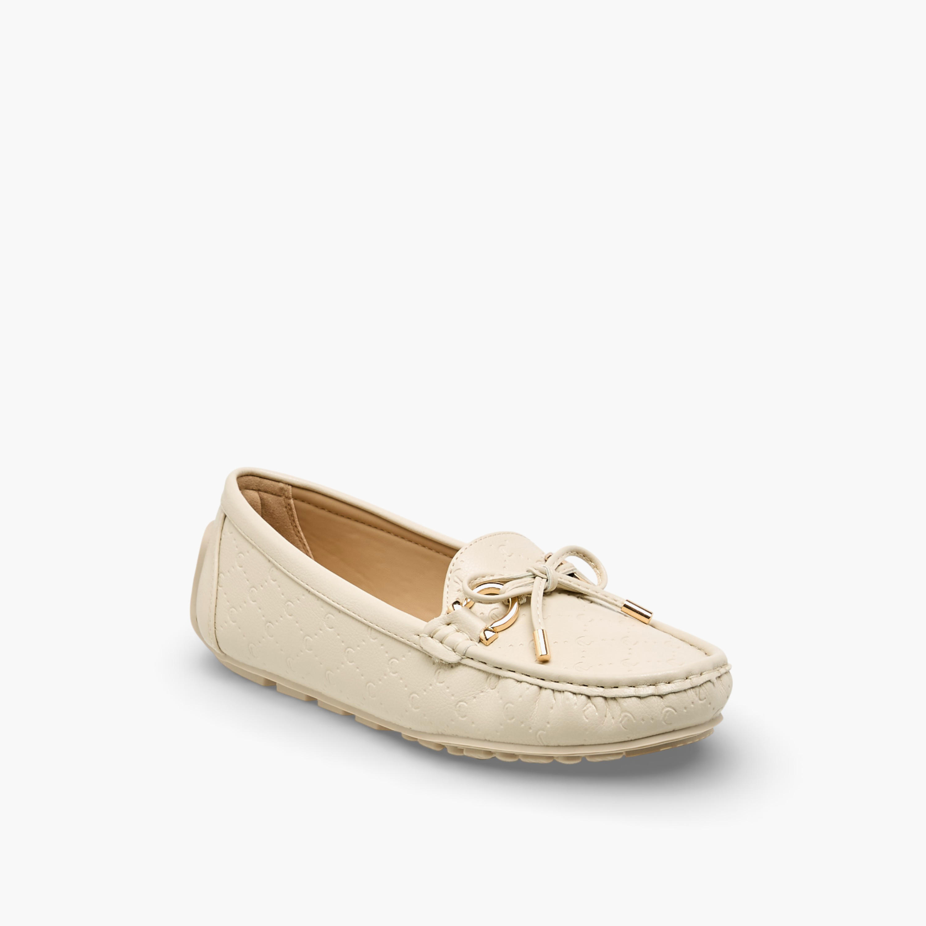 Le Confort Women Bow Accent Slip-On Loafers-women-shoes-flats-loafers-image-3