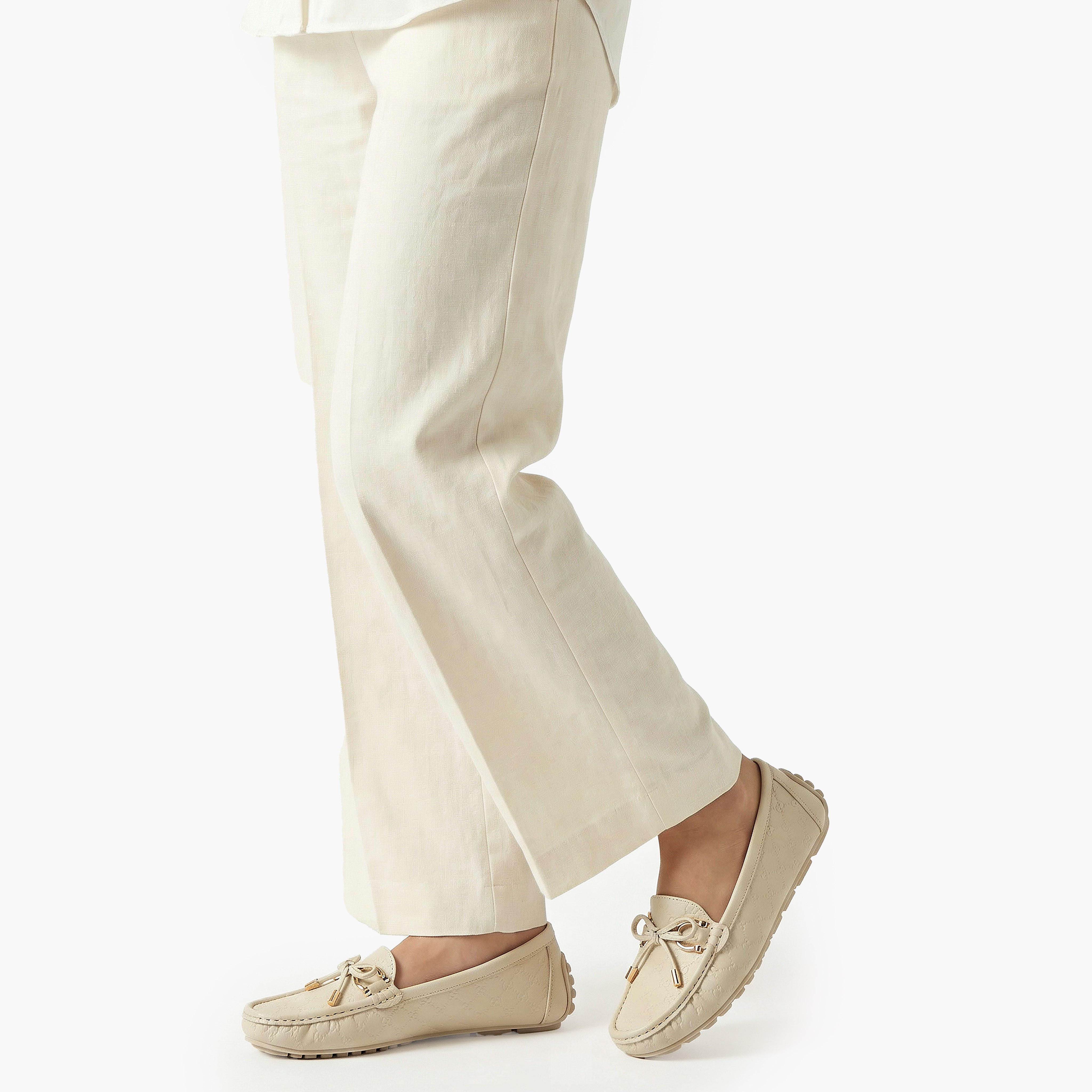 Le Confort Women Bow Accent Slip-On Loafers-women-shoes-flats-loafers-image-2