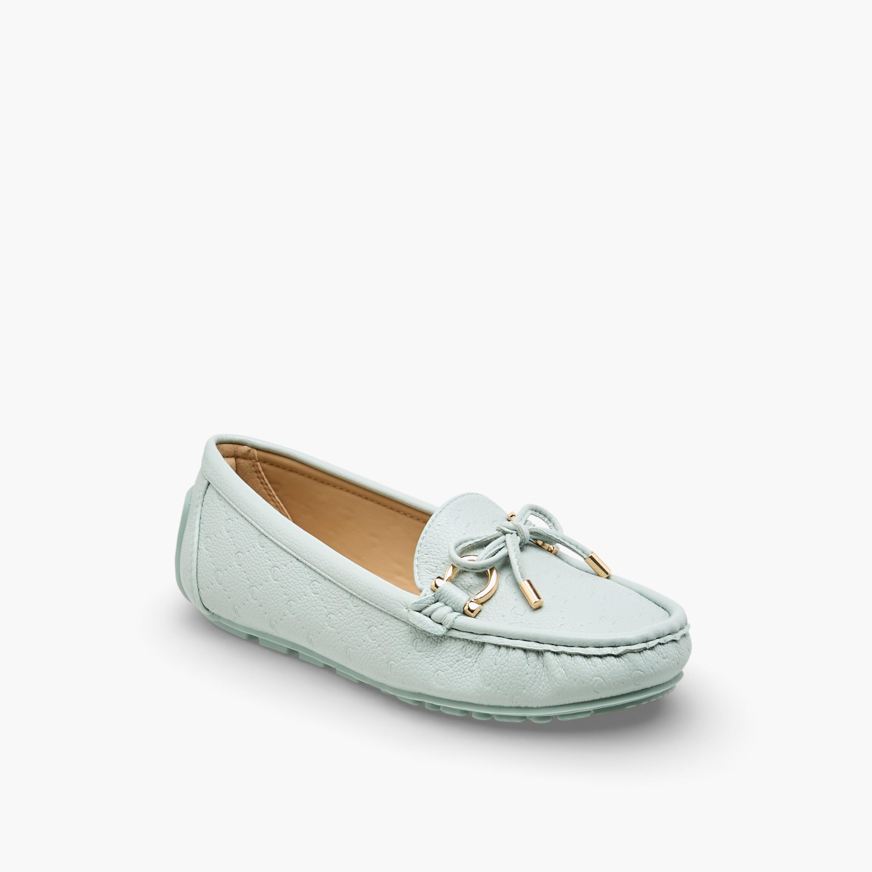 Le Confort Women Bow Accent Slip-On Loafers-women-shoes-flats-loafers-image-2