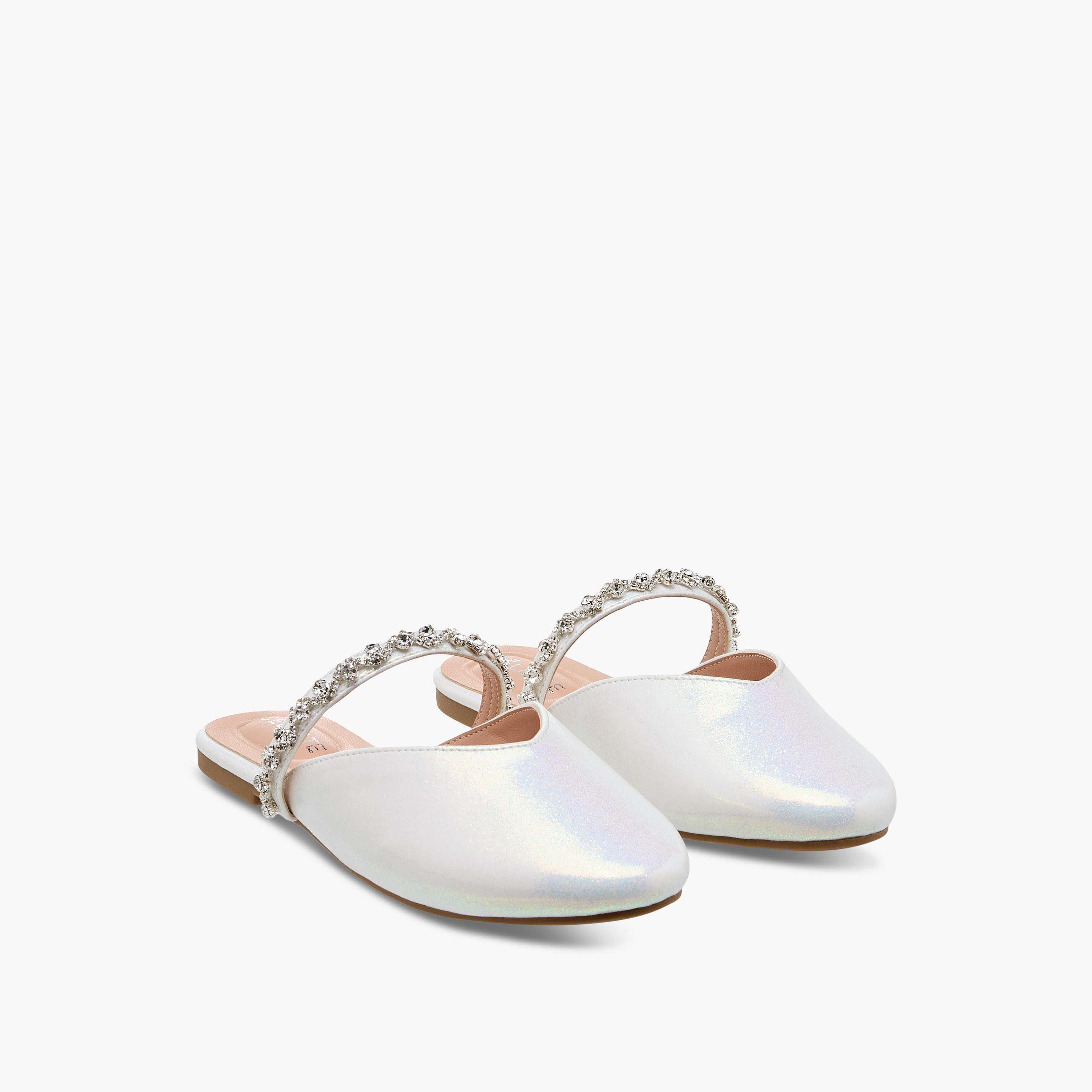 Celeste Girls' Embellished Slip-On Mules-girls-shoes-sandals-image-1