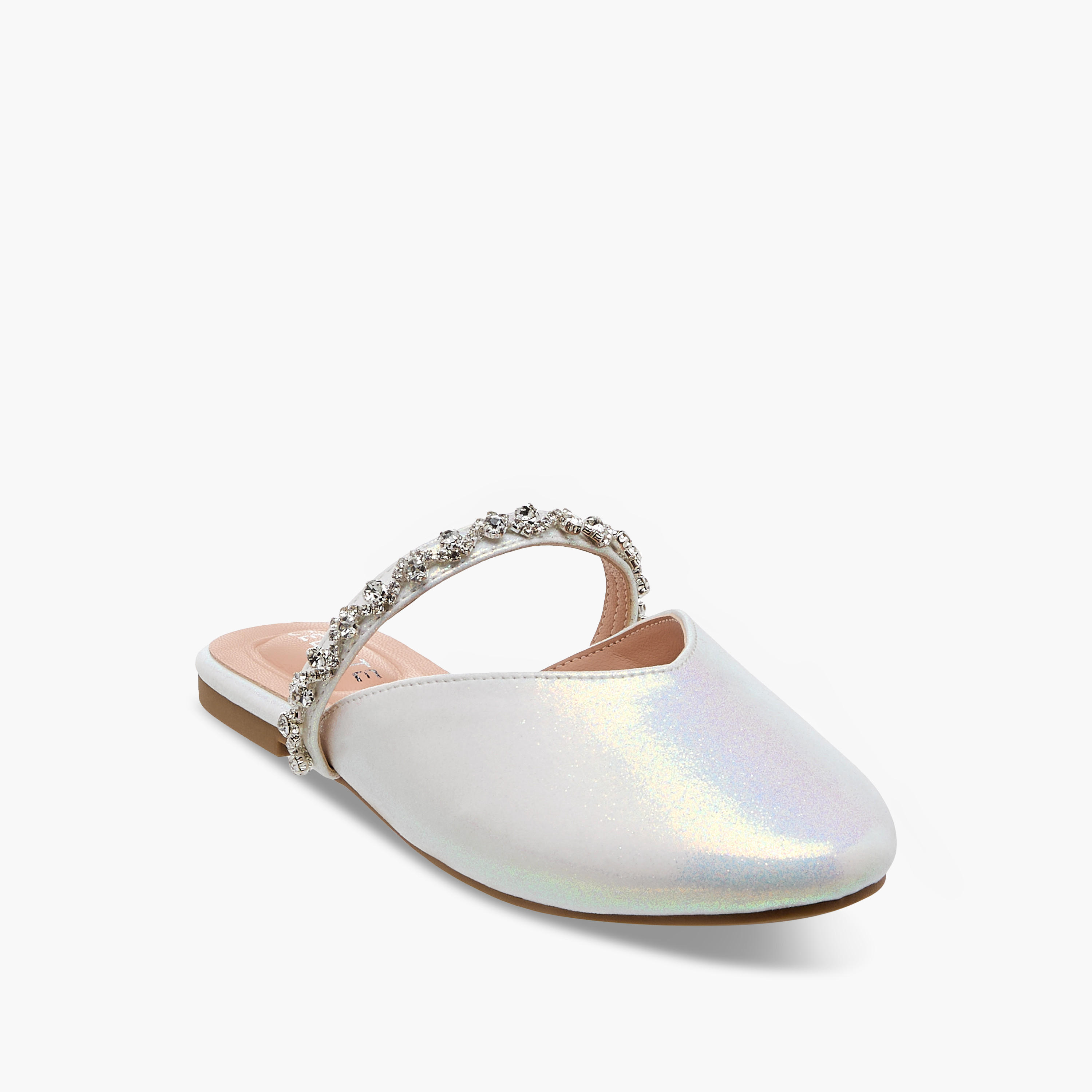 Celeste Girls' Embellished Slip-On Mules-girls-shoes-sandals-image-2