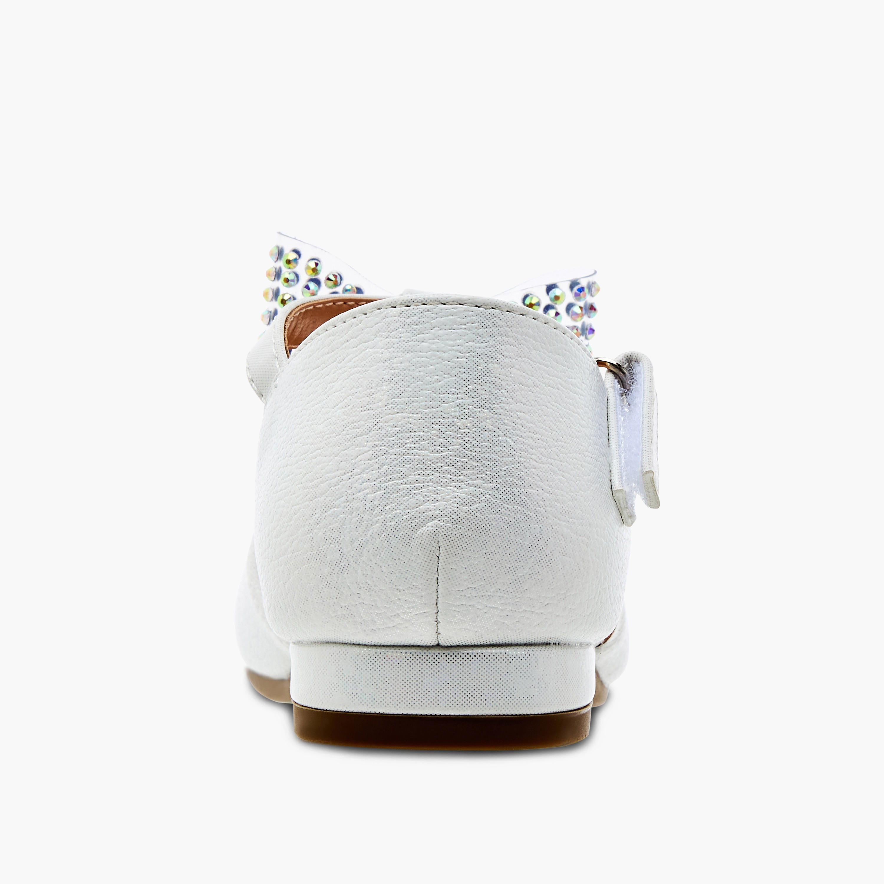 حذاء باليرينا بشريط إغلاق لاصق وفيونكة مزينة من جونيورز-girls-shoes-sandals-image-11