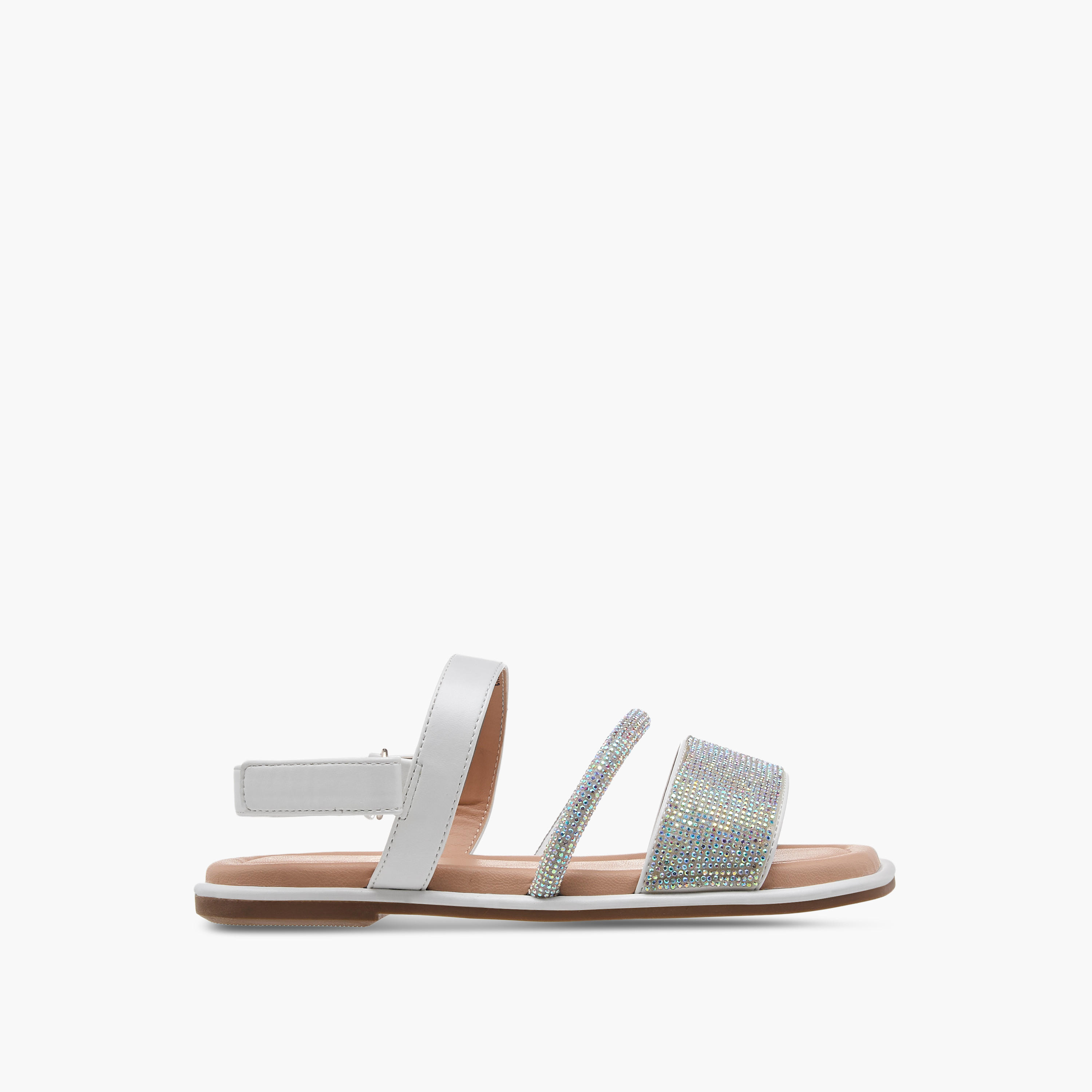 Celeste Girls' Embellished Open Toe Sandals with Hook and Loop Closure-girls-shoes-sandals-image-2