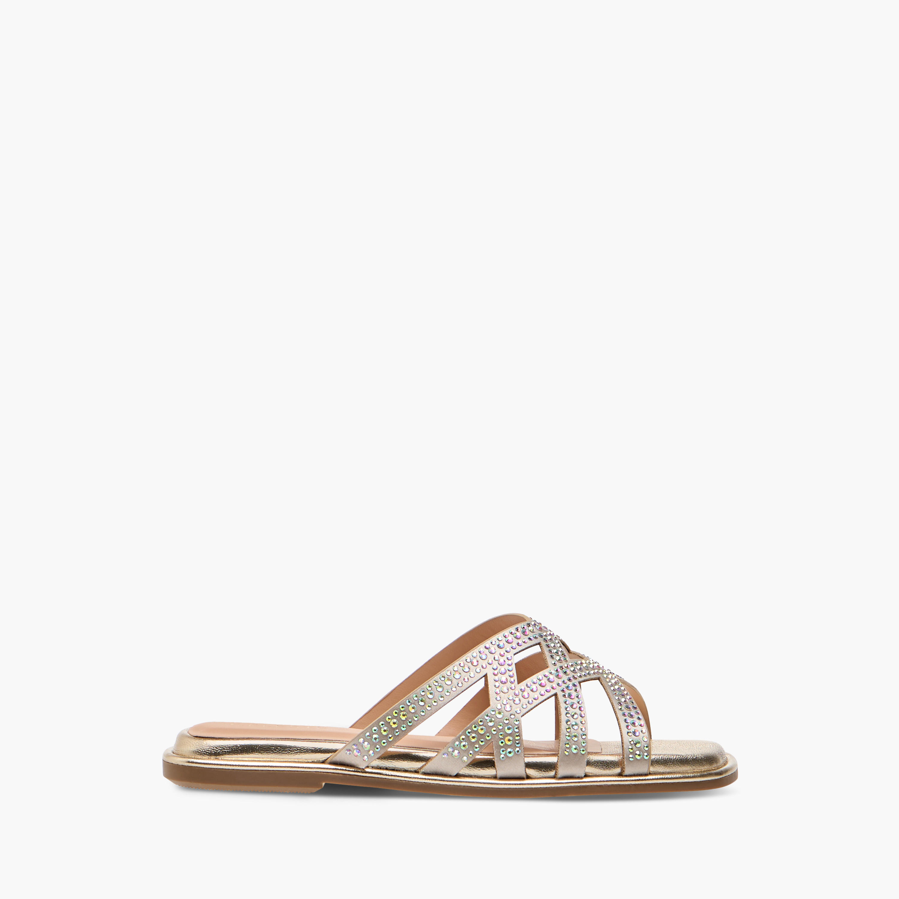 Celeste Girls' Embellished Slip-On Cross Strap Sandals-girls-shoes-sandals-image-3