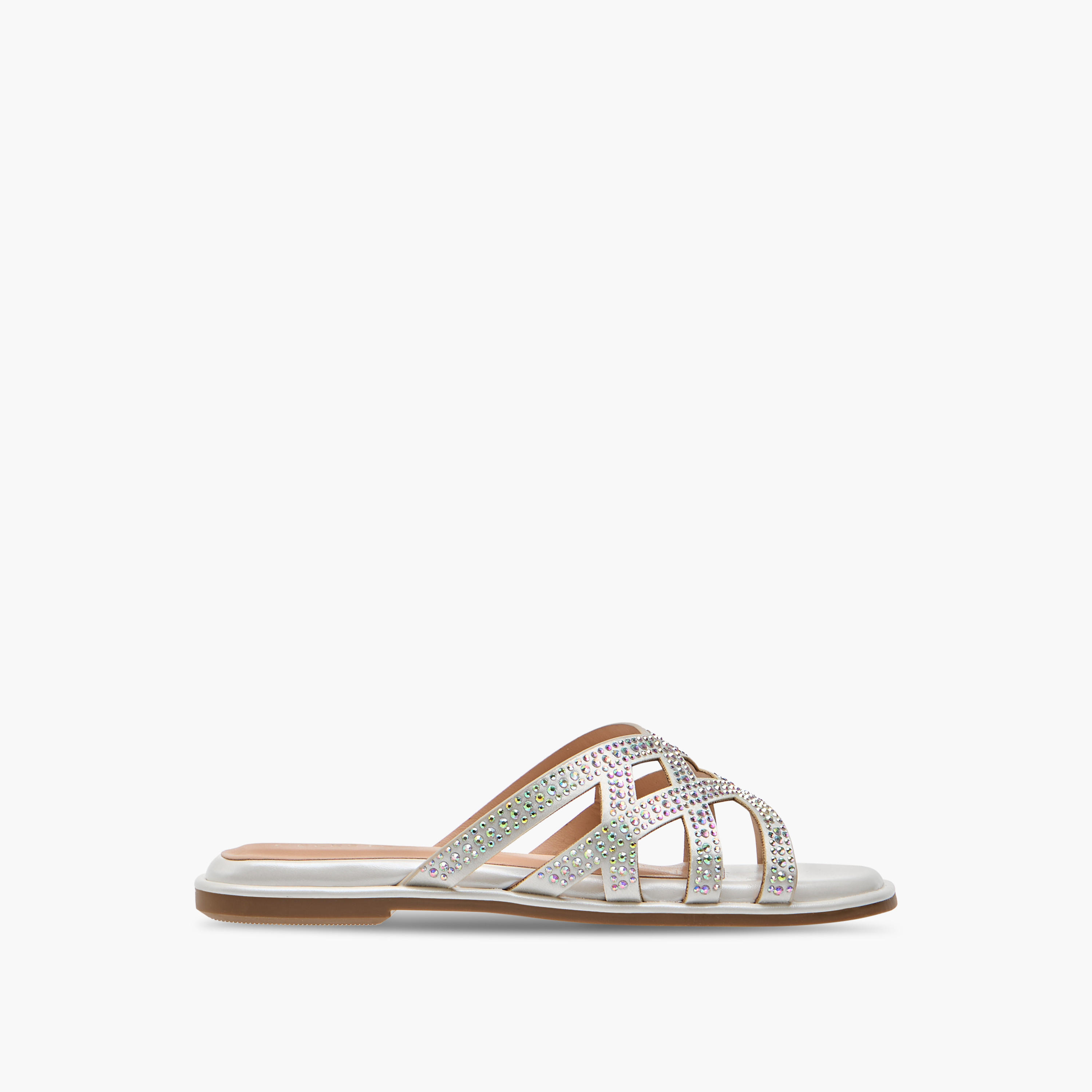 Celeste Girls' Embellished Slip-On Cross Strap Sandals-girls-shoes-sandals-image-3