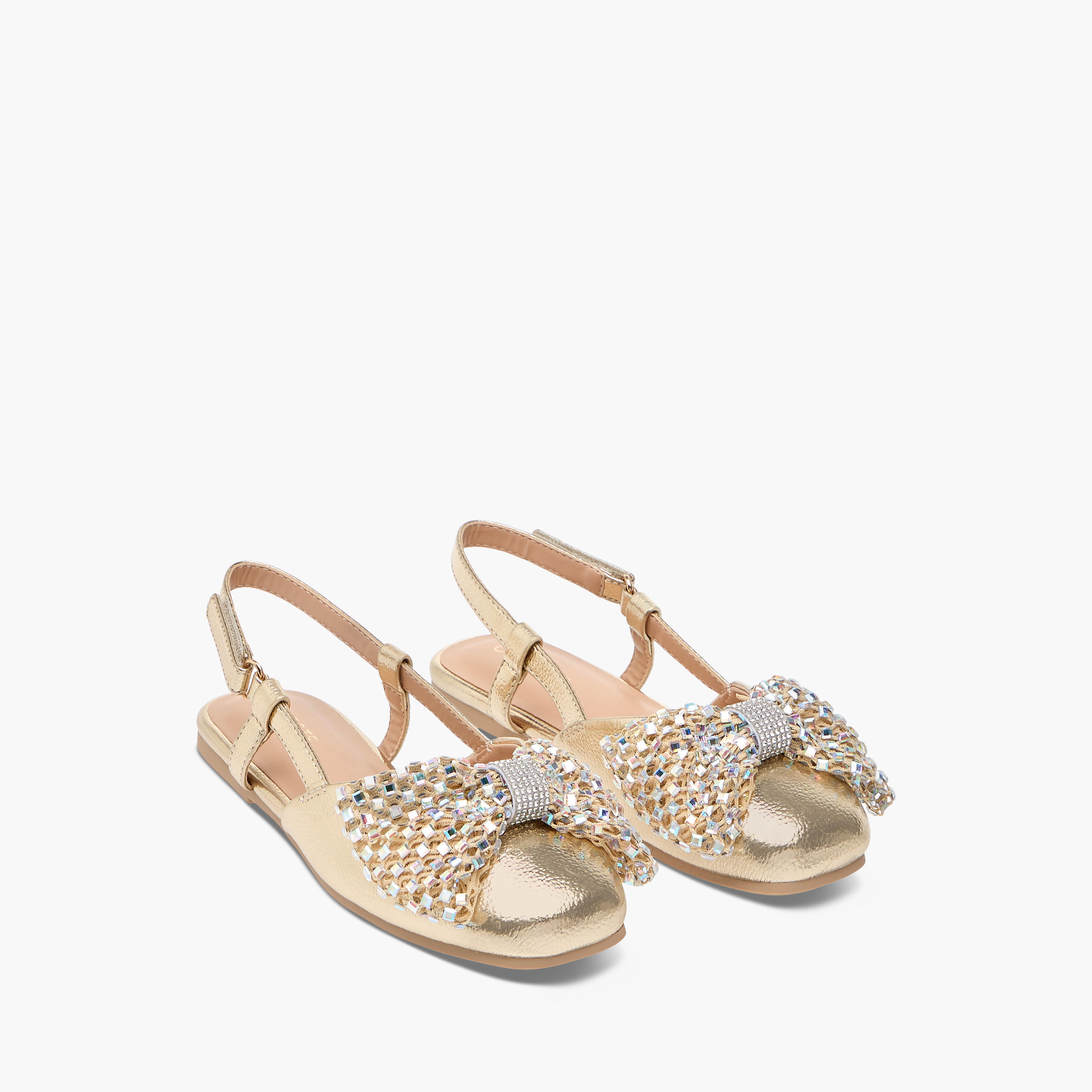 صندل بفيونكة مزينة وشريط إغلاق لاصق للبنات من سيليست-girls-shoes-sandals-image-1