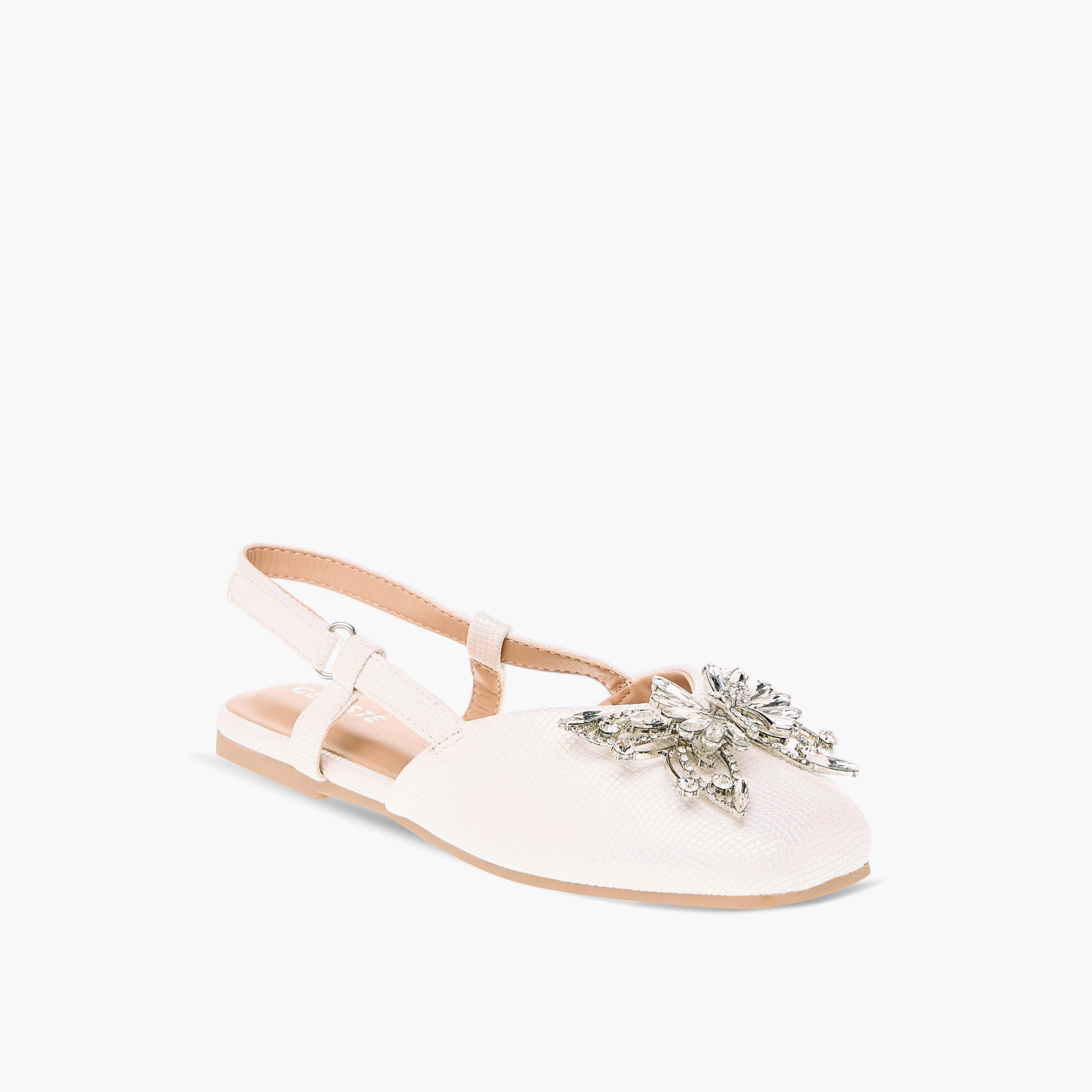 صندل بشريط إغلاق لاصق بزينة فراشة للبنات من سيليست-girls-shoes-sandals-image-2