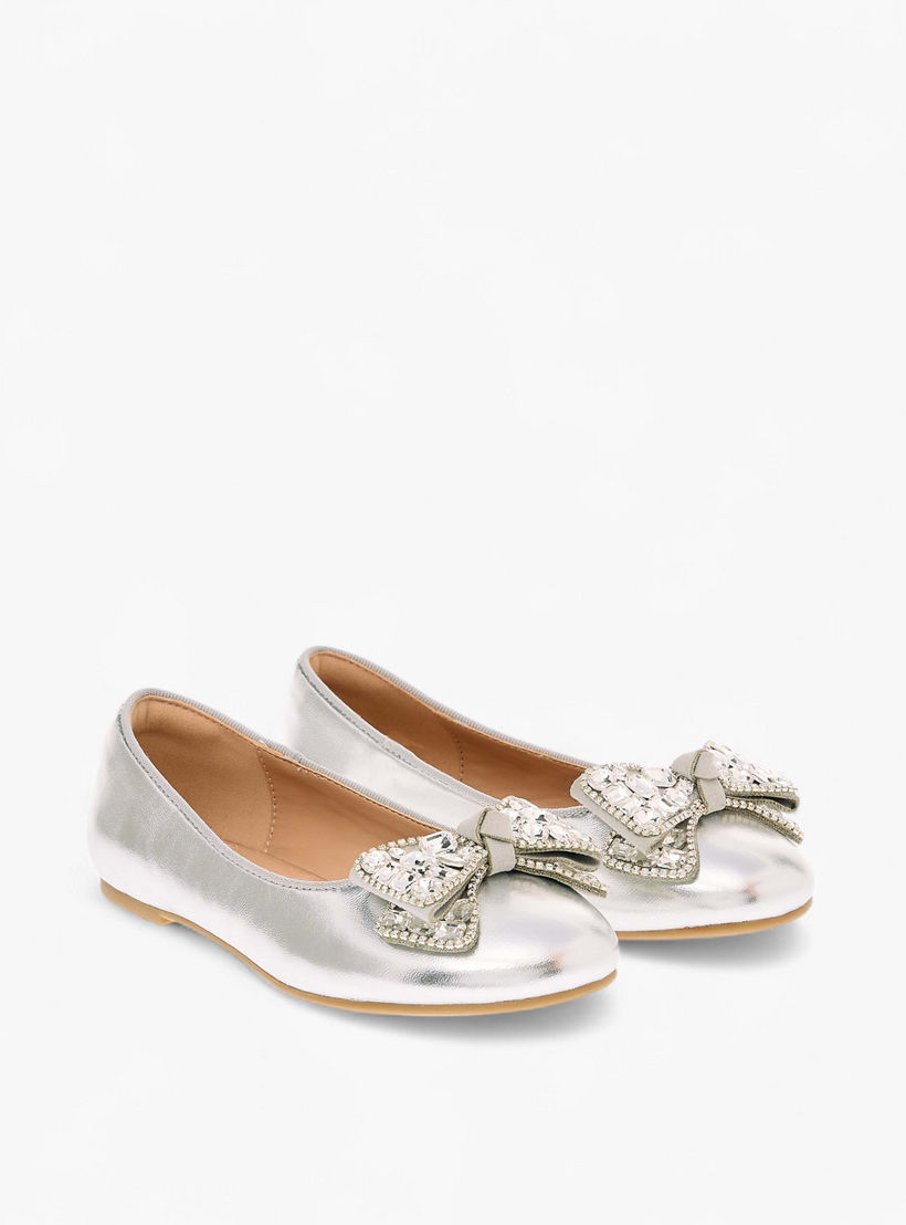 حذاء باليرينا مزين بزخارف فيونكة للبنات من سيليست-girls-shoes-ballerinas-image-1