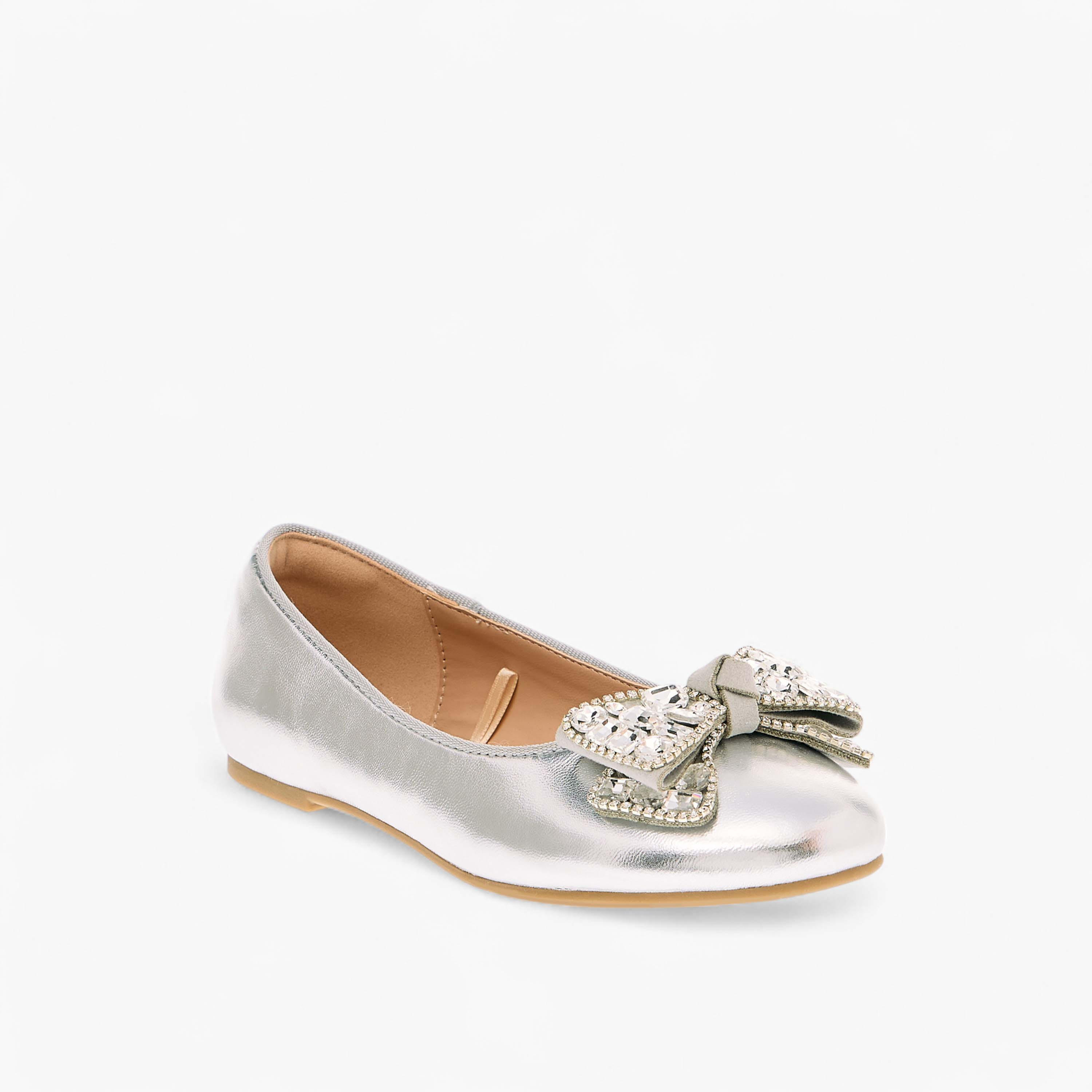 حذاء باليرينا مزين بزخارف فيونكة للبنات من سيليست-girls-shoes-ballerinas-image-2