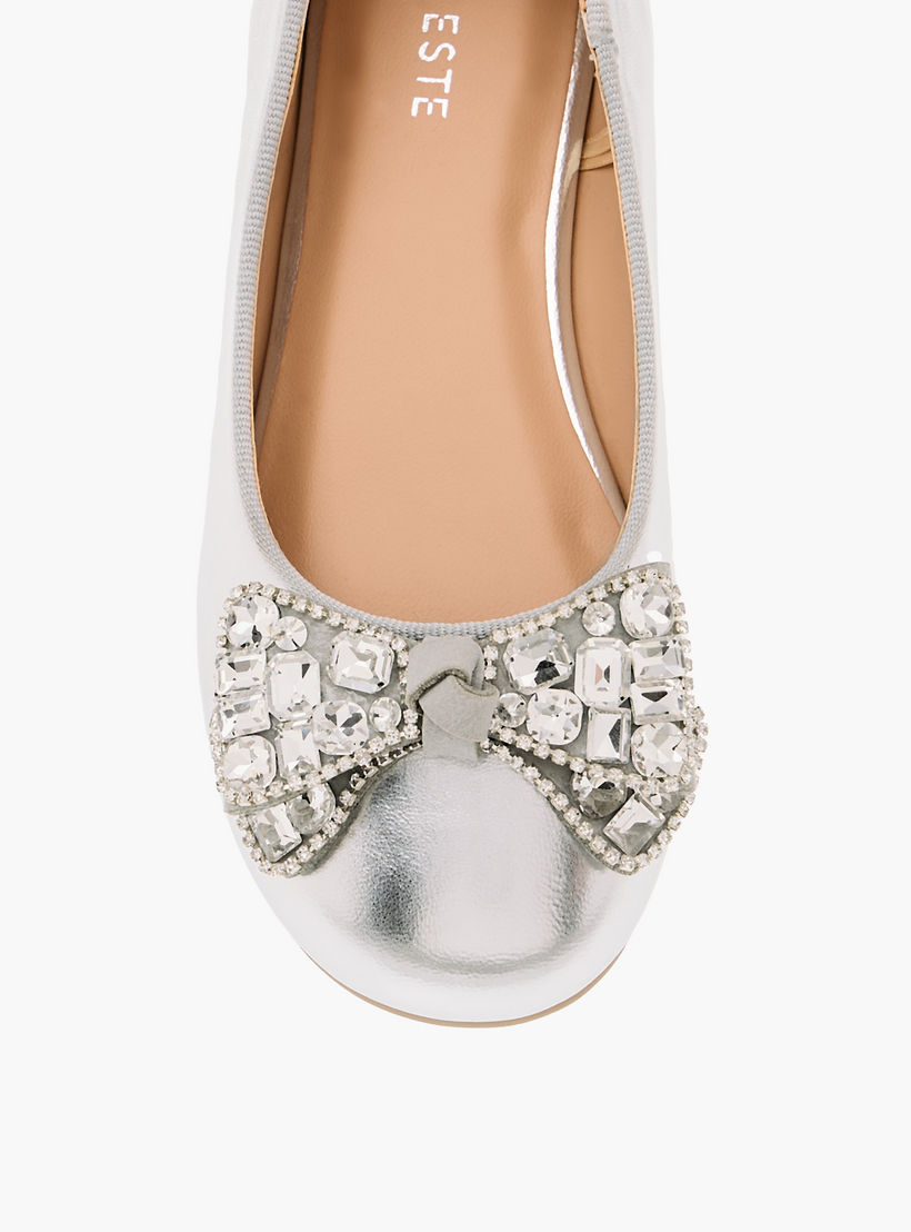 حذاء باليرينا مزين بزخارف فيونكة للبنات من سيليست-girls-shoes-ballerinas-image-4