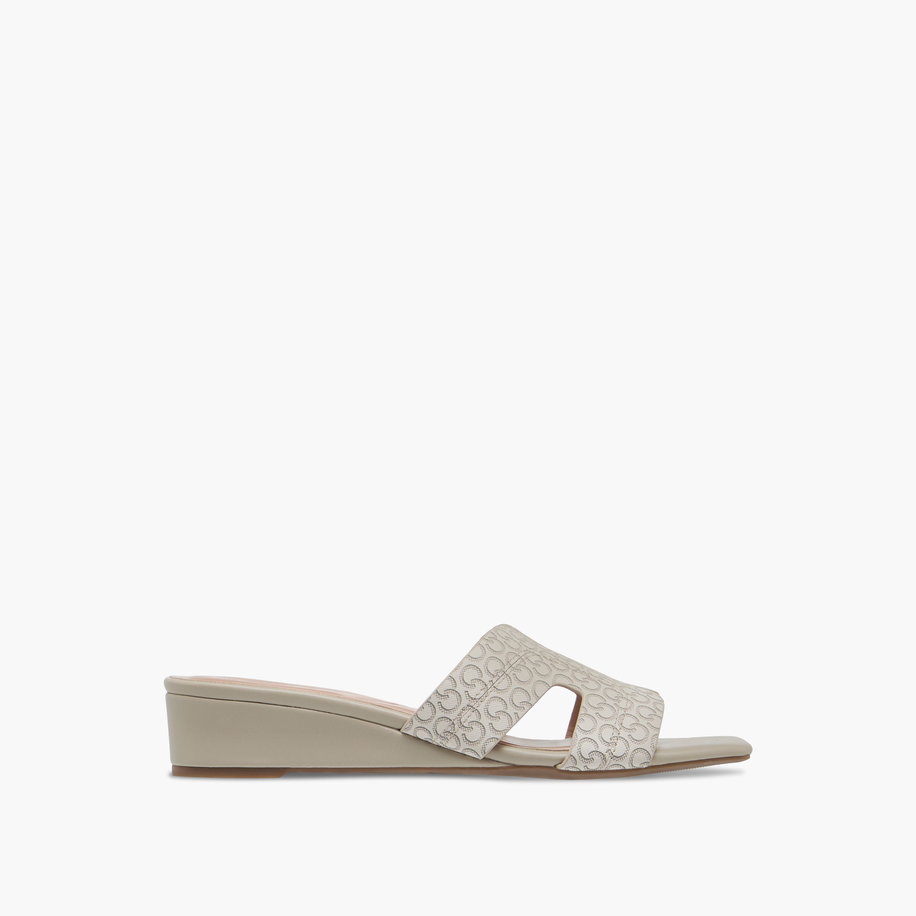 Celeste Women's Monogram Print Slip-On Sandals with Wedge Heels-women-shoes-sandals-heeled-image-3