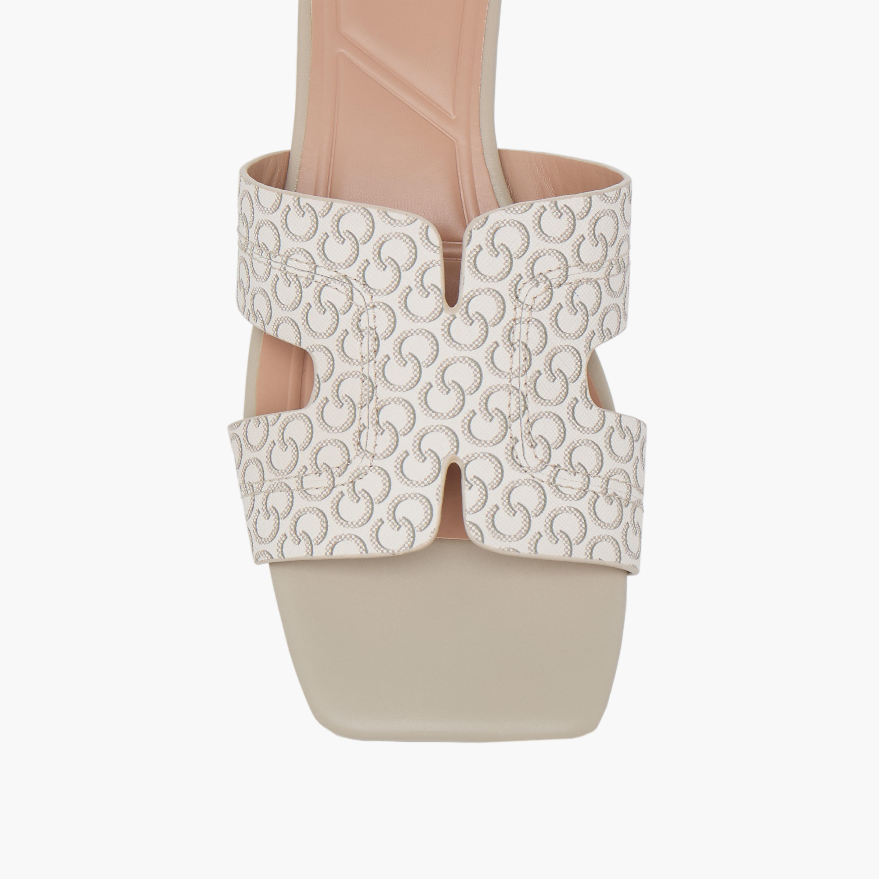 Celeste Women's Monogram Print Slip-On Sandals with Wedge Heels-women-shoes-sandals-heeled-image-4