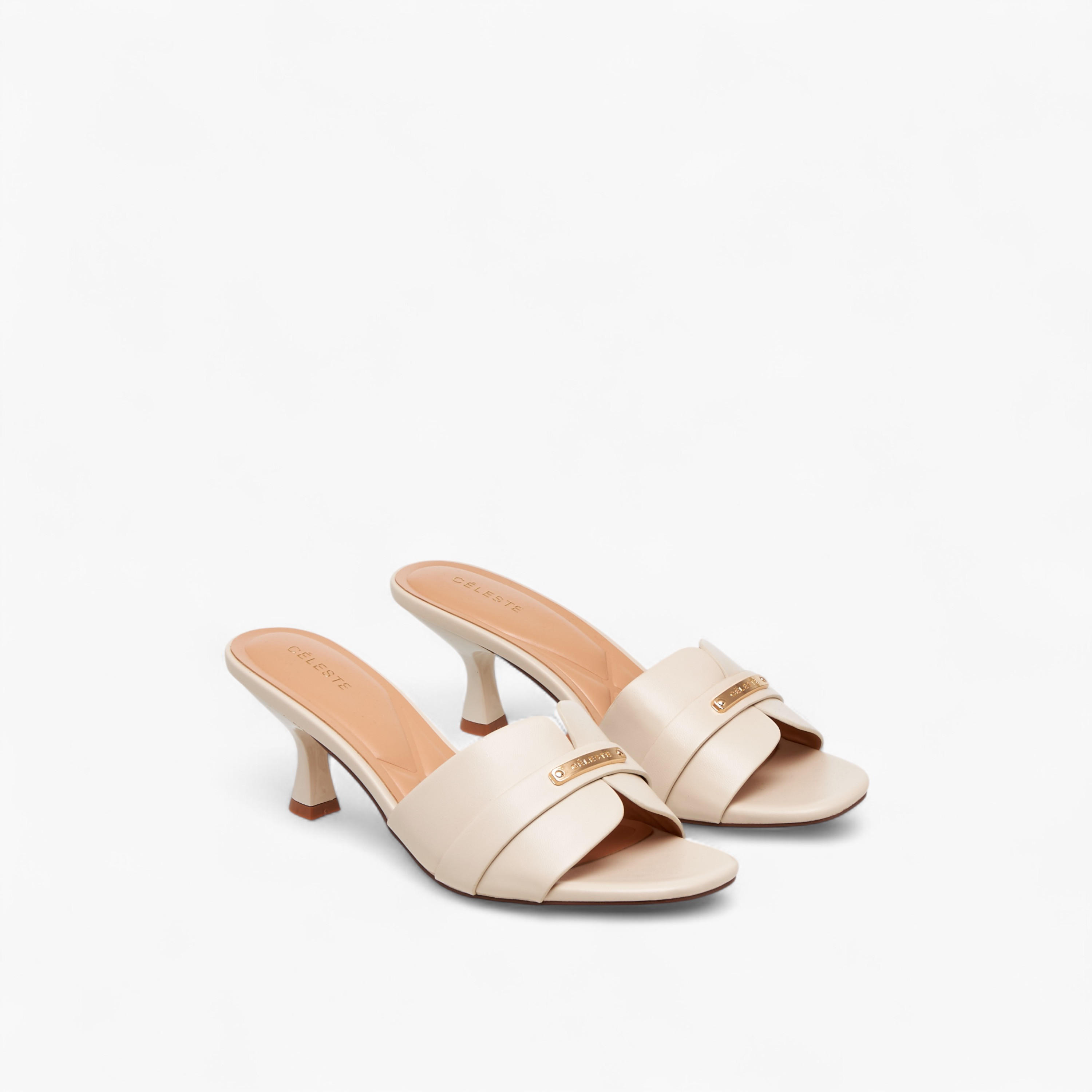 Celeste Women's Solid Slip-On Sandals with Flared Heels-women-shoes-sandals-heeled-image-1