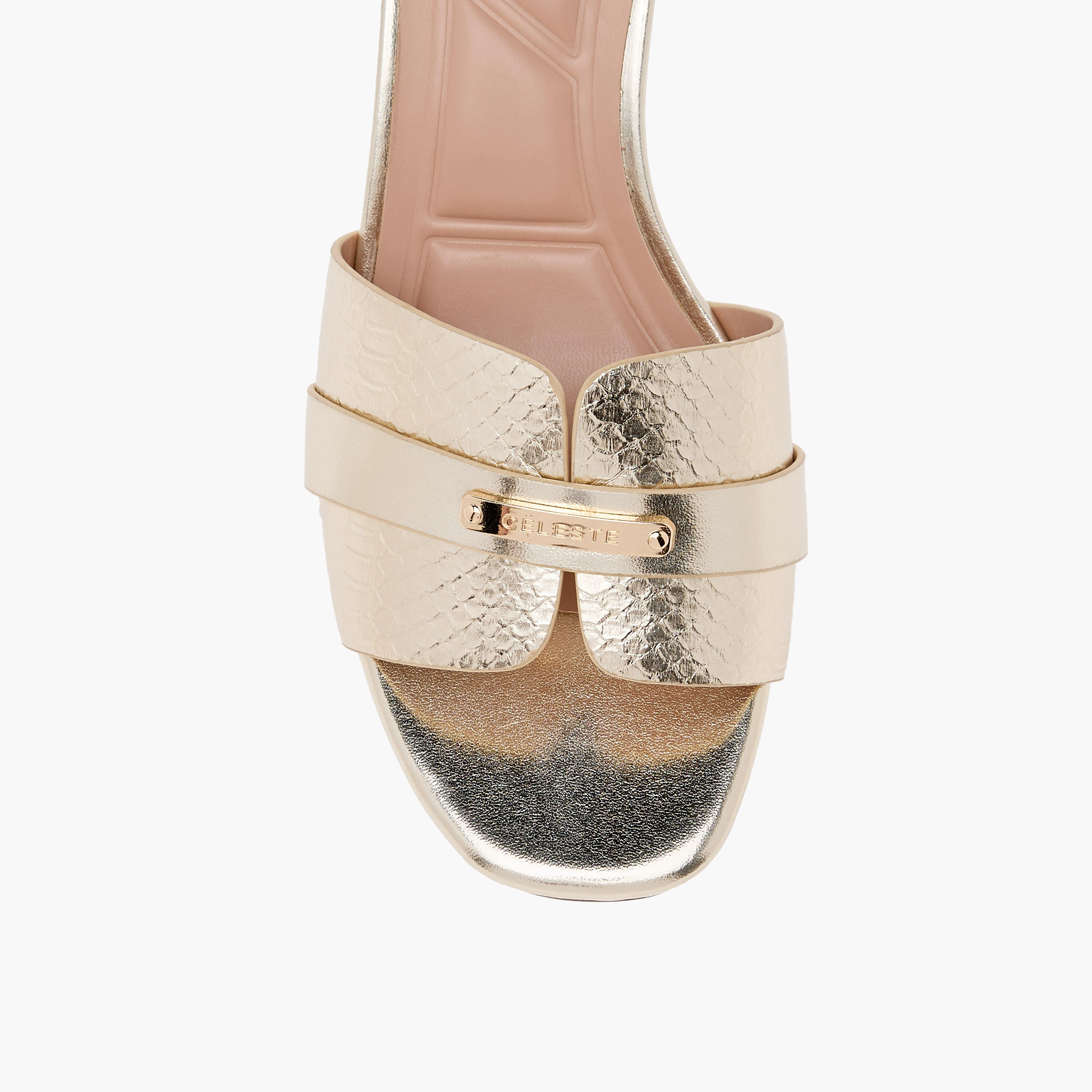 Celeste Women's Animal Textured Slip-On Sandals with Kitten Heels-women-shoes-sandals-heeled-image-4