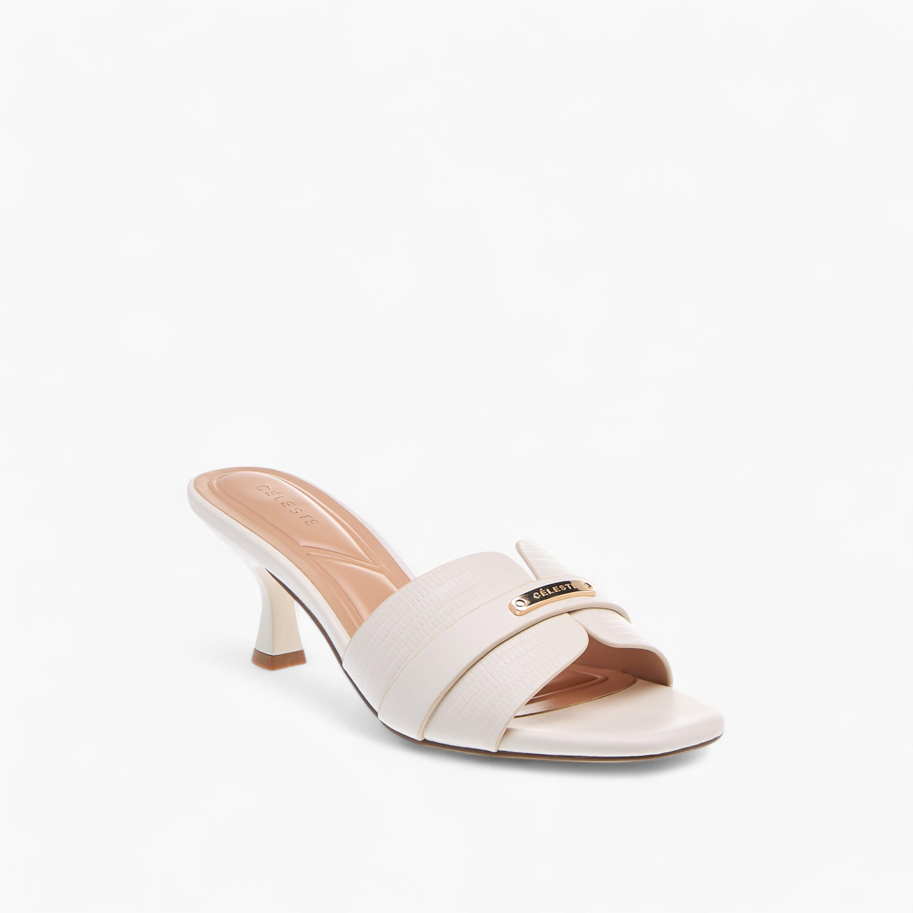 Celeste Women's Animal Textured Slip-On Sandals with Kitten Heels-women-shoes-sandals-heeled-image-2