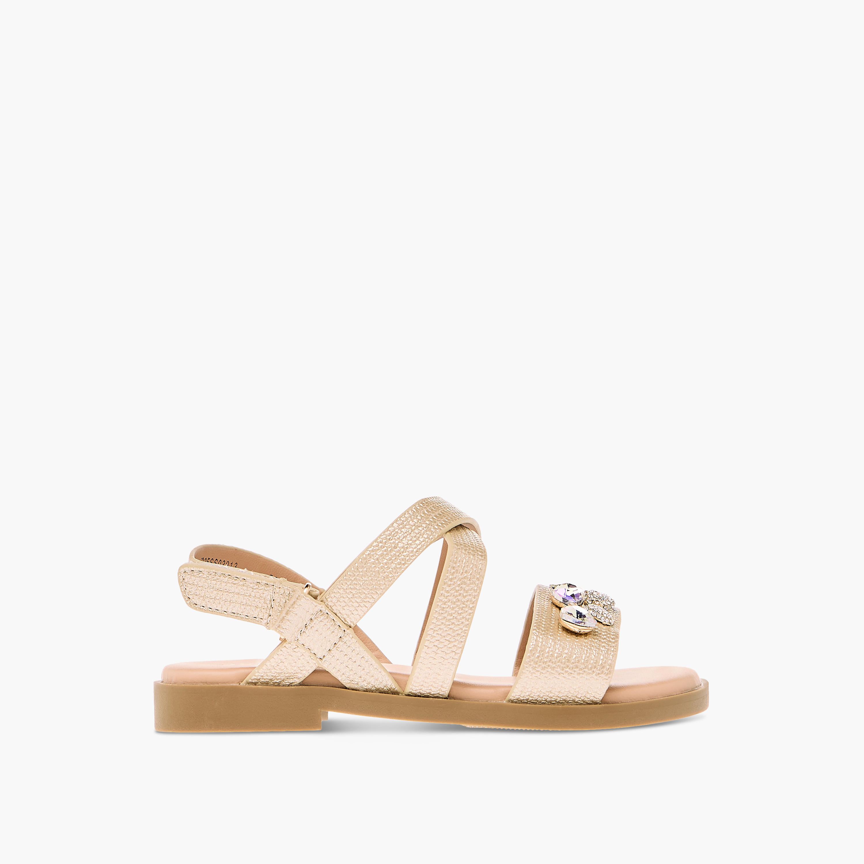 Juniors Bow Embellished Sandals with Hook and Loop Closure-girls-shoes-sandals-image-2