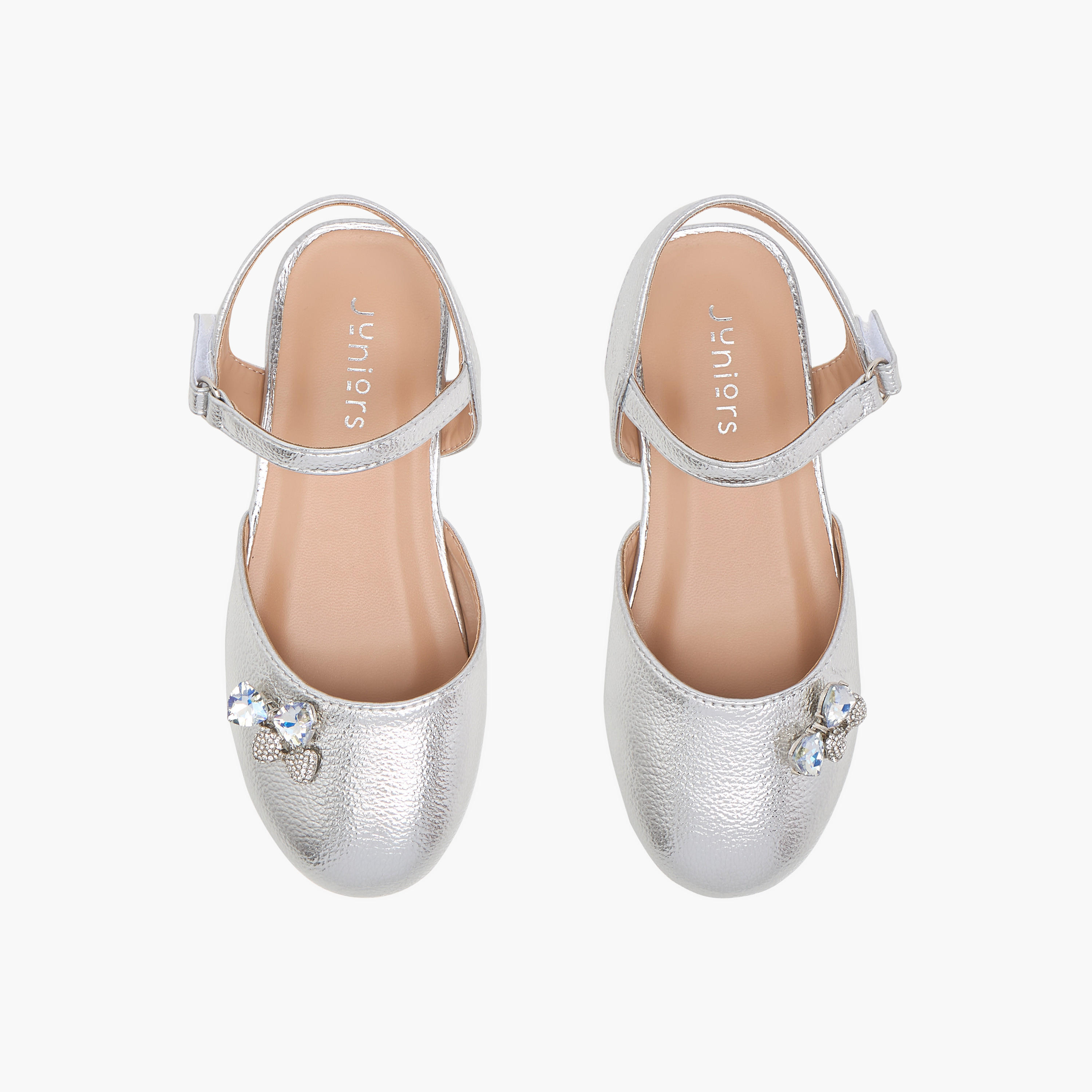حذاء باليرينا مزين بشريط إغلاق لاصق من جونيورز-girls-shoes-sandals-image-4